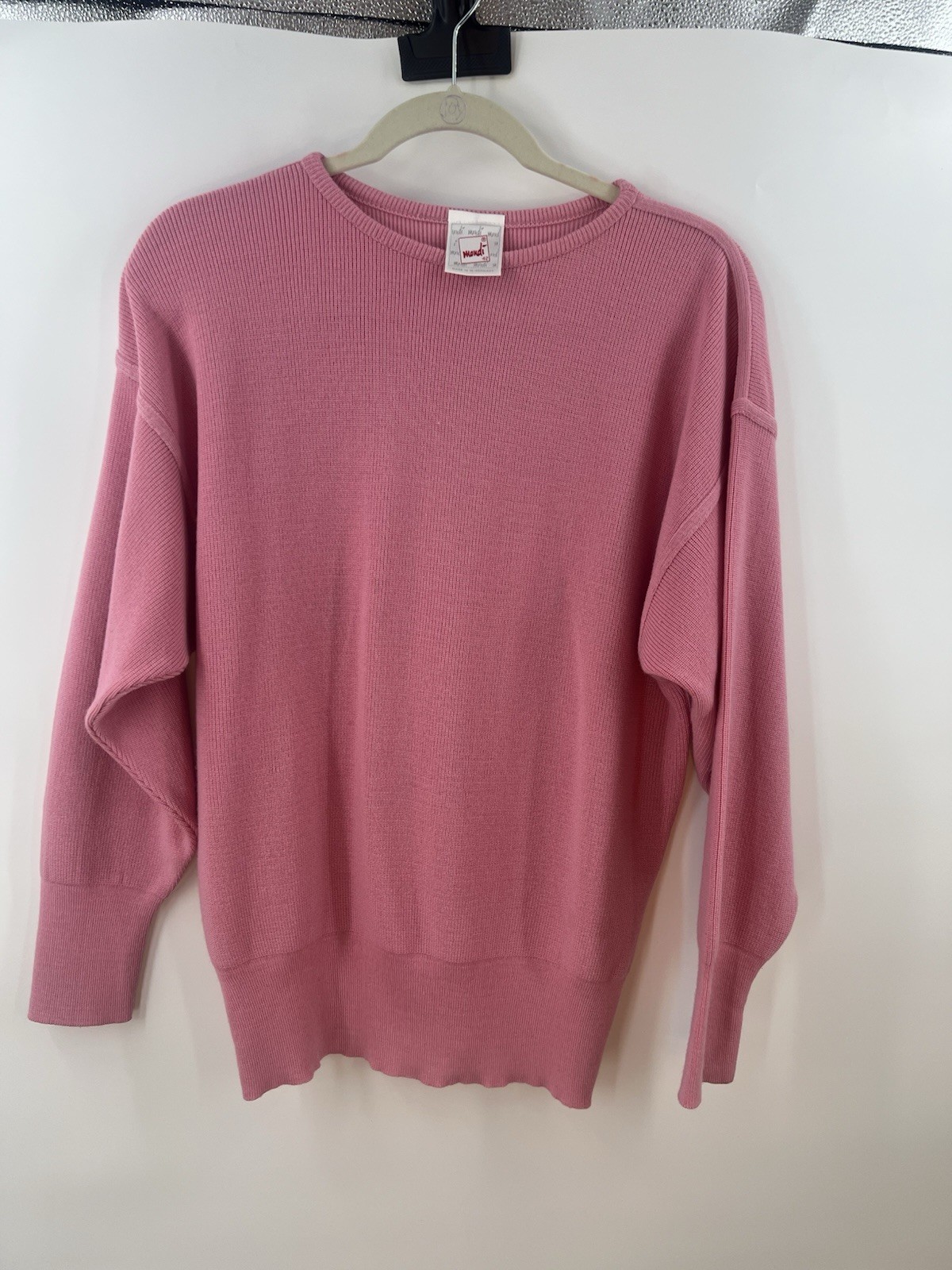 Vtg Mondi Sweater Quiet Luxury Pink Folk Knit Women’s 42 Large Old Money