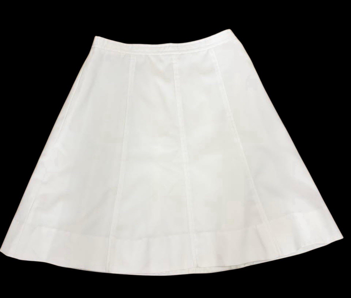 Vintage Girl Talk White Polyester Skirt Size 13/14 28” Waist