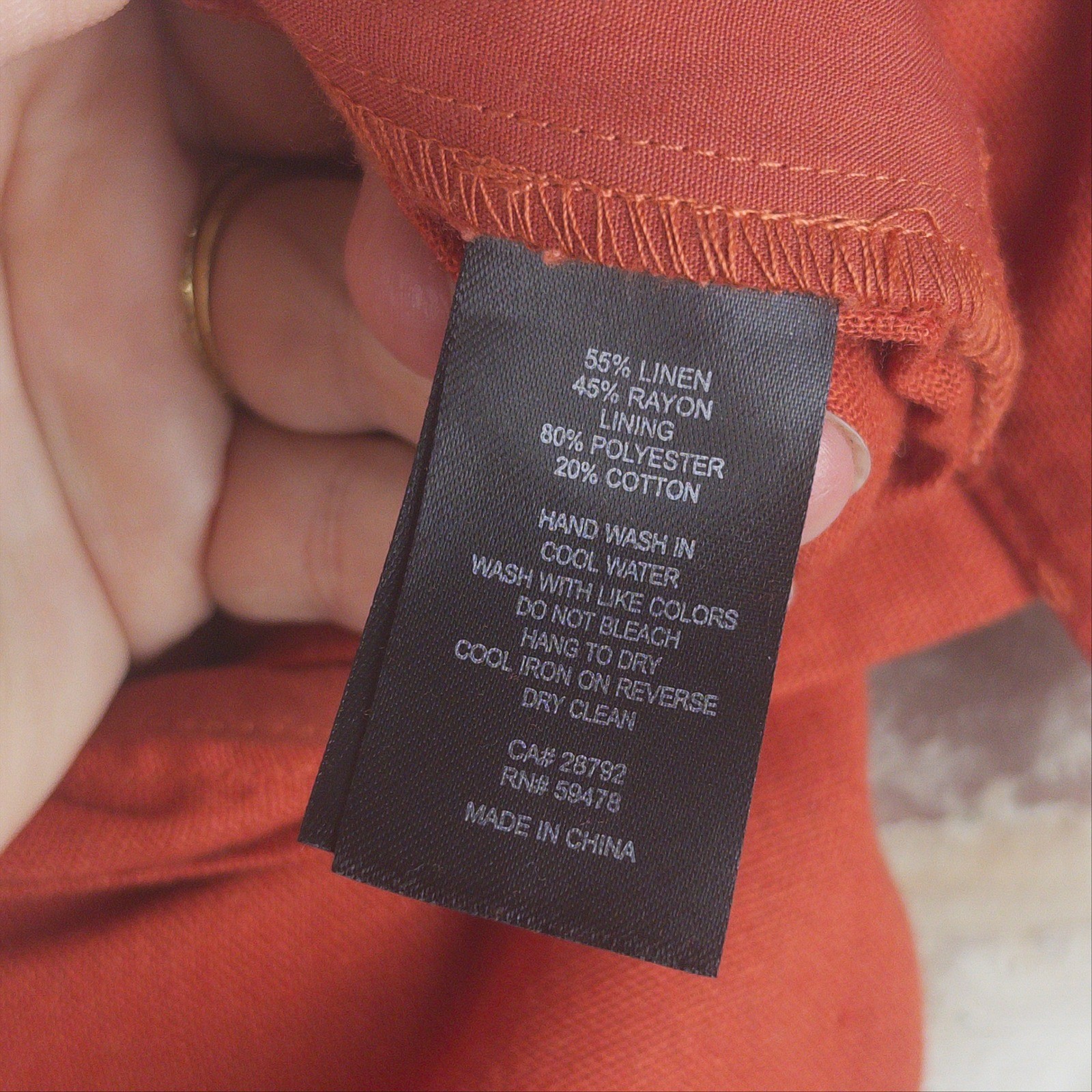 House of Harlow 1960 Rust Linen Blend Belted Wide Leg Pants Size 8 Boho Chic Y2K