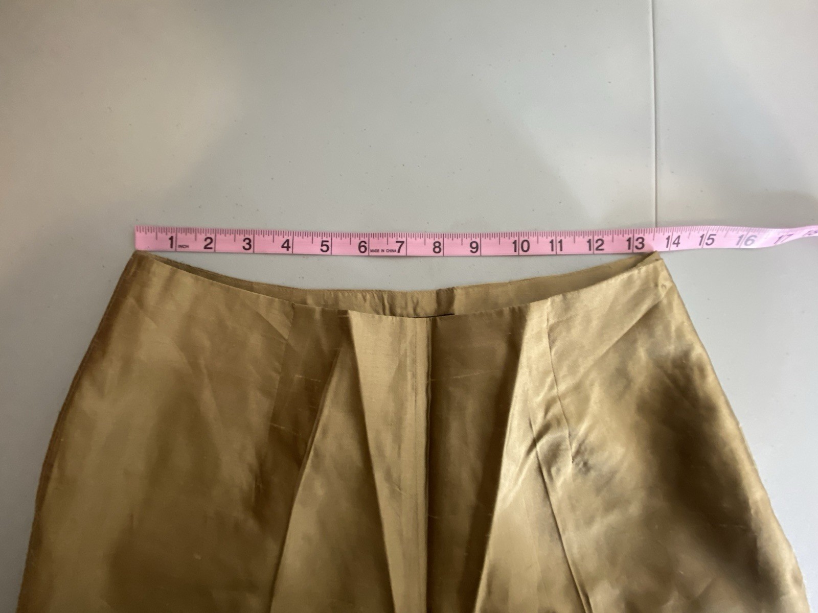 Silkland Womens Pants 6 100% Silk Beaded Floral Cropped Gold Event Occasion
