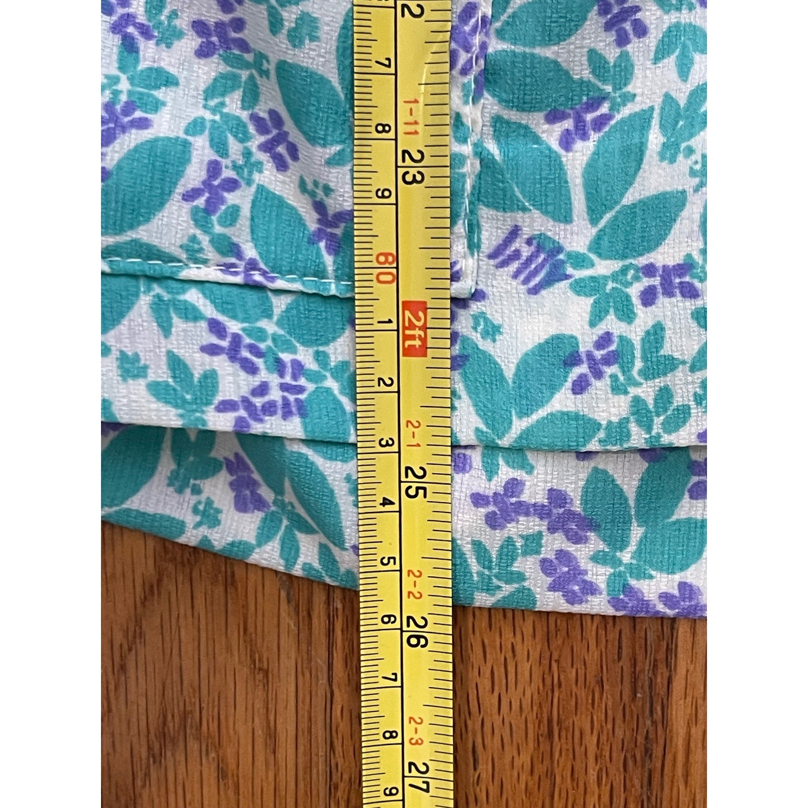 LILLY PULITZER Vintage Floral Long Sleeve Blouse Size 8 Teal Purple Cottagecore