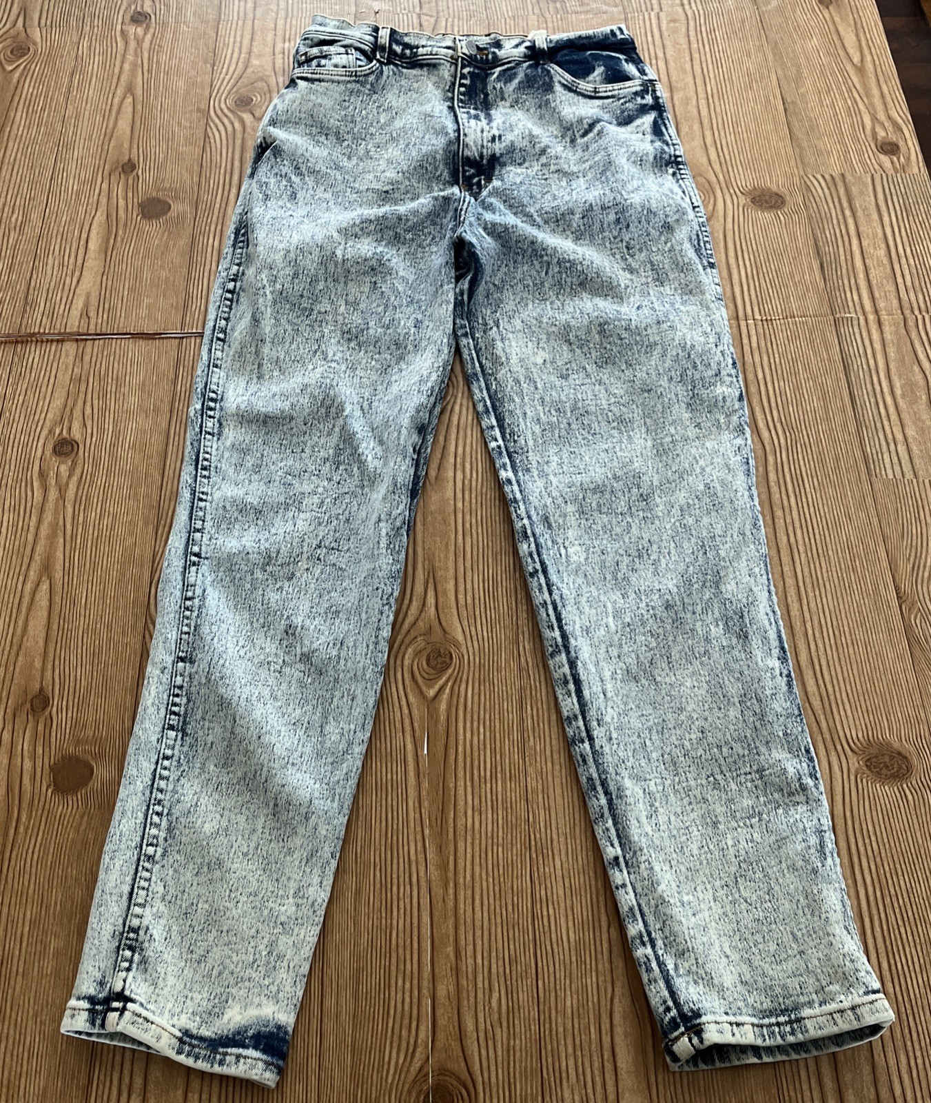 Vintage 80s Jordache Jeans Women’s 27×29 Blue Acid Wash High Rise Tapered Leg