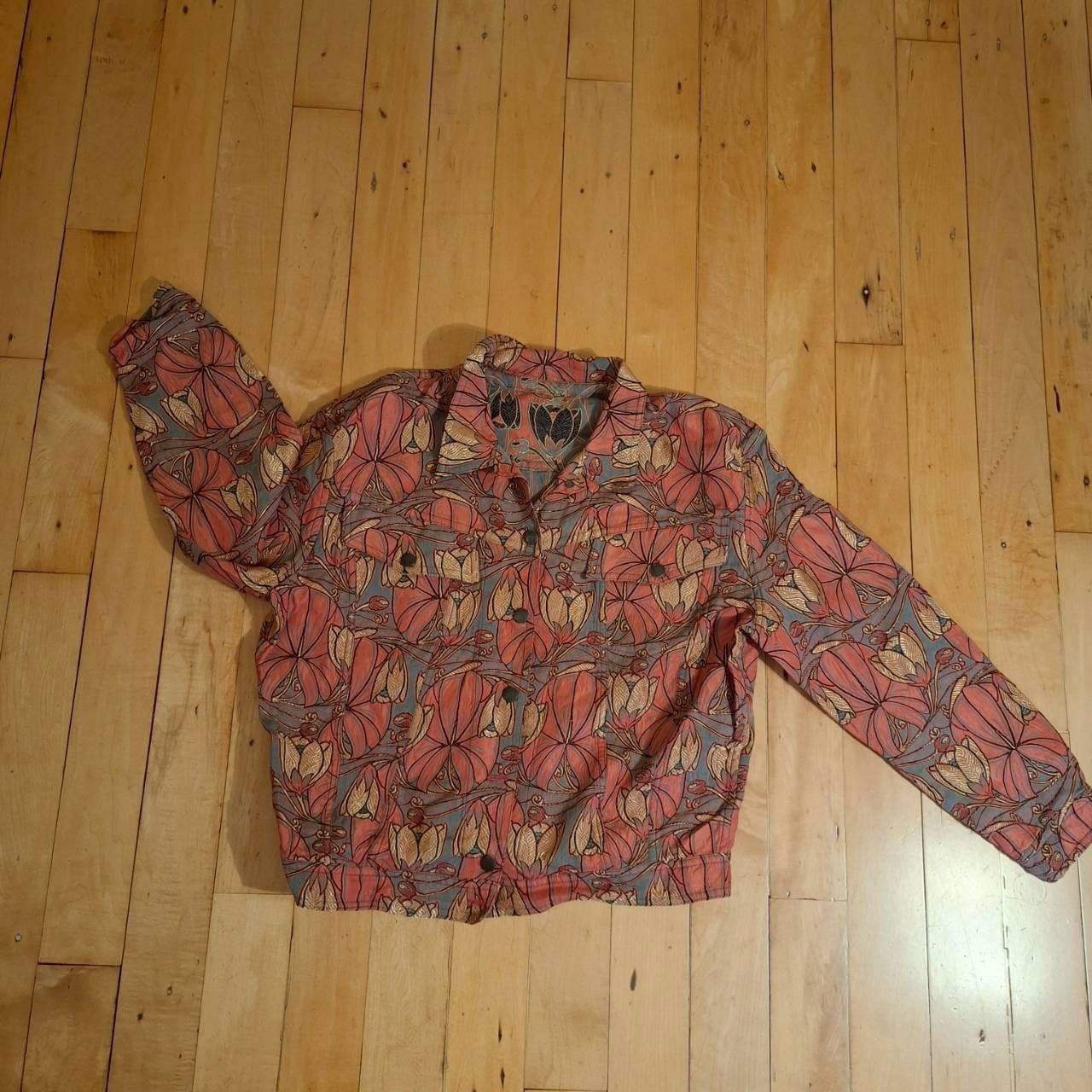 Vintage 80s/90s Jacquard Brocade Jacket Art Nouveau – Showroom Single, New