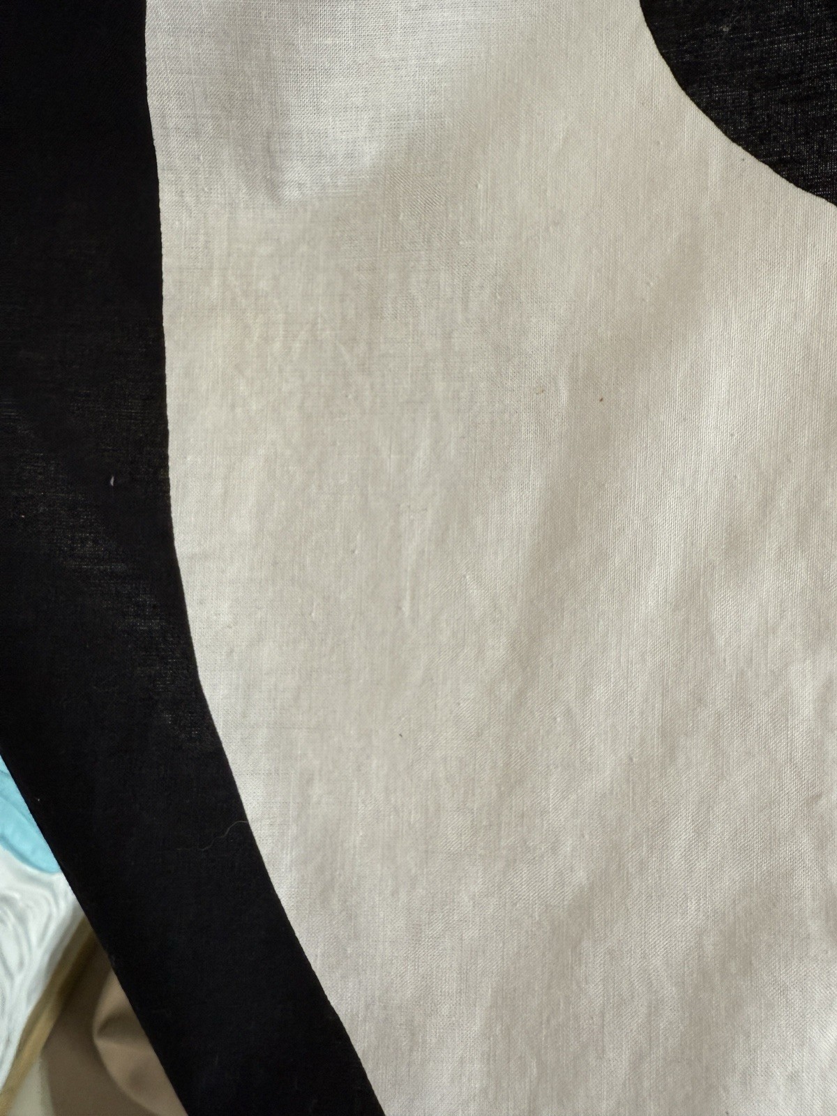 Vintage Marimekko Design Research Wrap skirt-Black & White-Wave-Midi-Mini-Medium