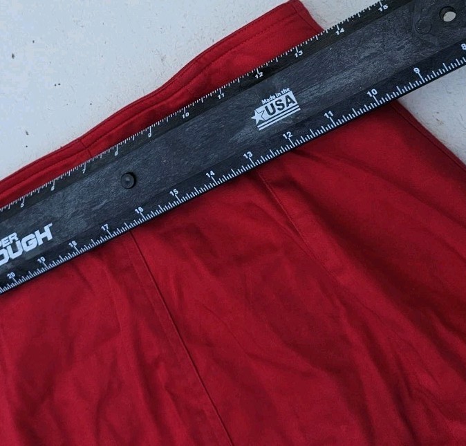 Liz Claiborne Collection Red Cotton Skirt Sz 10P Pencil High Waist Y2K Vintage