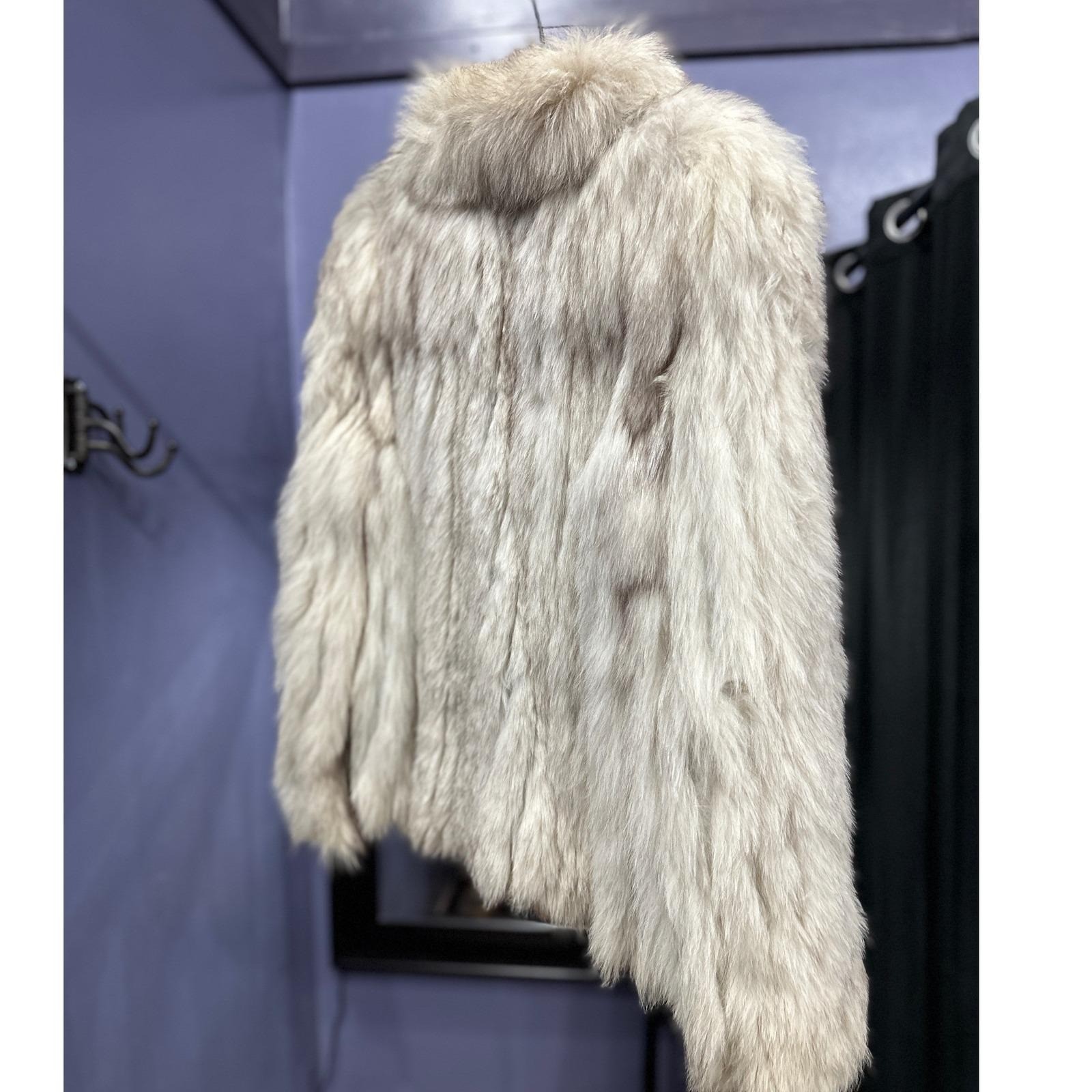 Saga Fox Arctic Fox Fur Jacket Silver Fox Coat Luxe Vintage Glam
