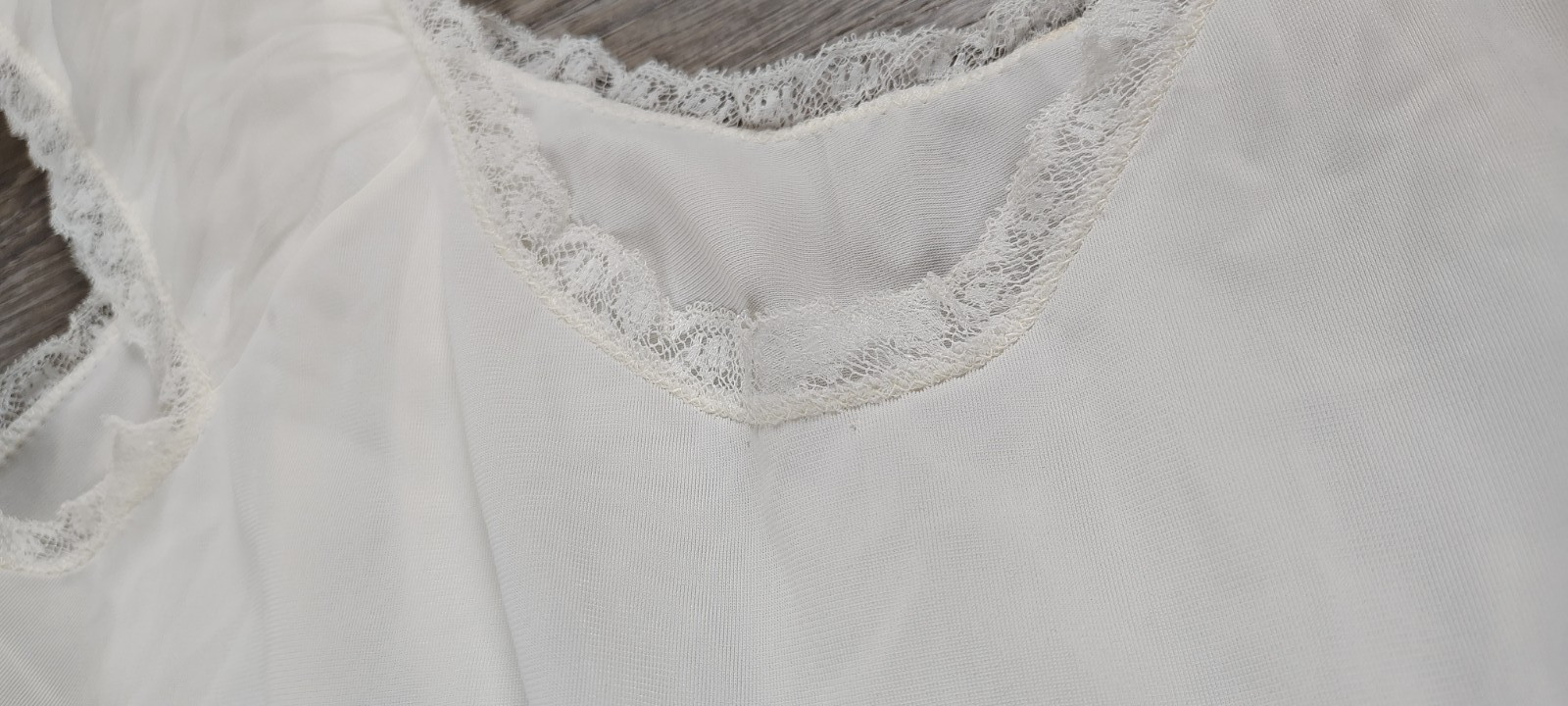 Vtg Laros Peignoir Set Nightgown Robe White Lace Rose Appliques Large 34 USA