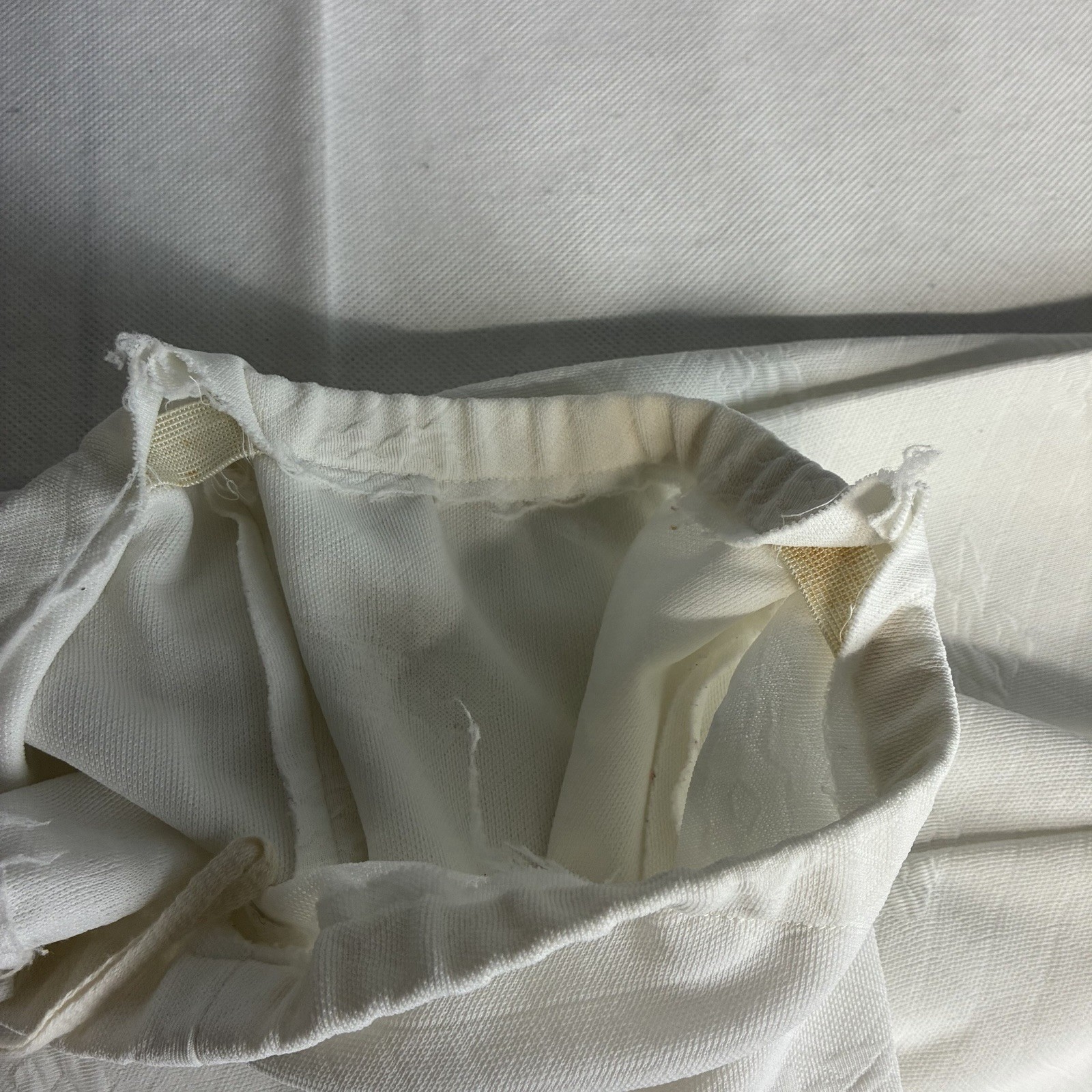 Vtg 60s 70s Bleeker Street Women Pant Set Sz 16 M/L White Textured Wide Leg Mod
