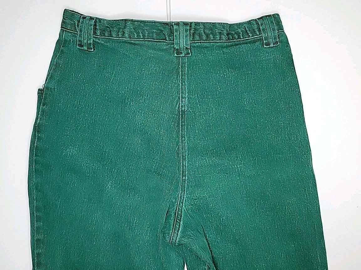 Vintage BonJour Mom Jeans Women’s Size 9 10 Stone Wash Green Denim Bareback 80s