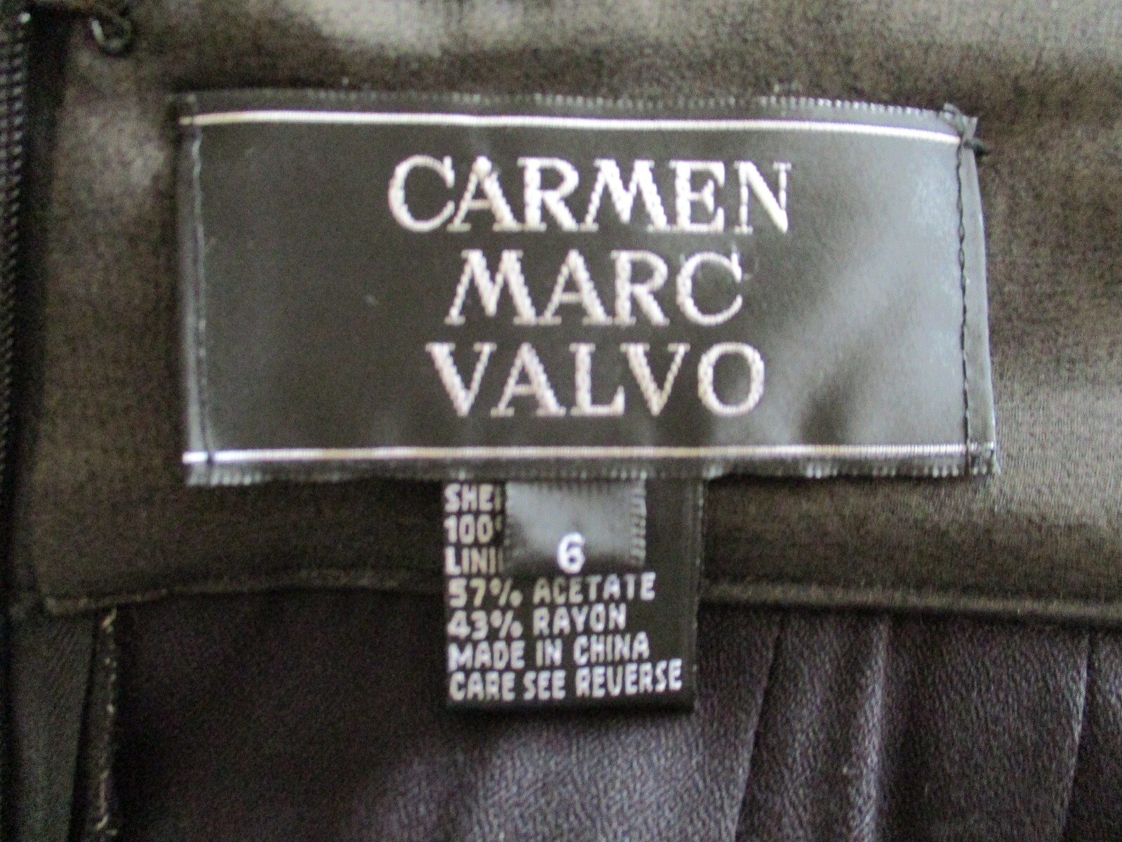 Vintage Carmen Marc Valvo Wide Leg Silk Palazzo Pant Set Lace Top 6 Women