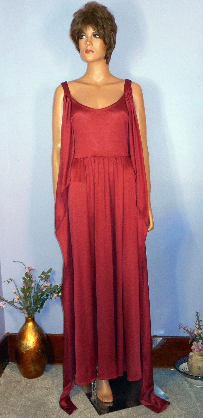 Vintage ‘70s/’80s Ursula of Switzerland Greek Goddess Occasion Gown, Modern 7/8