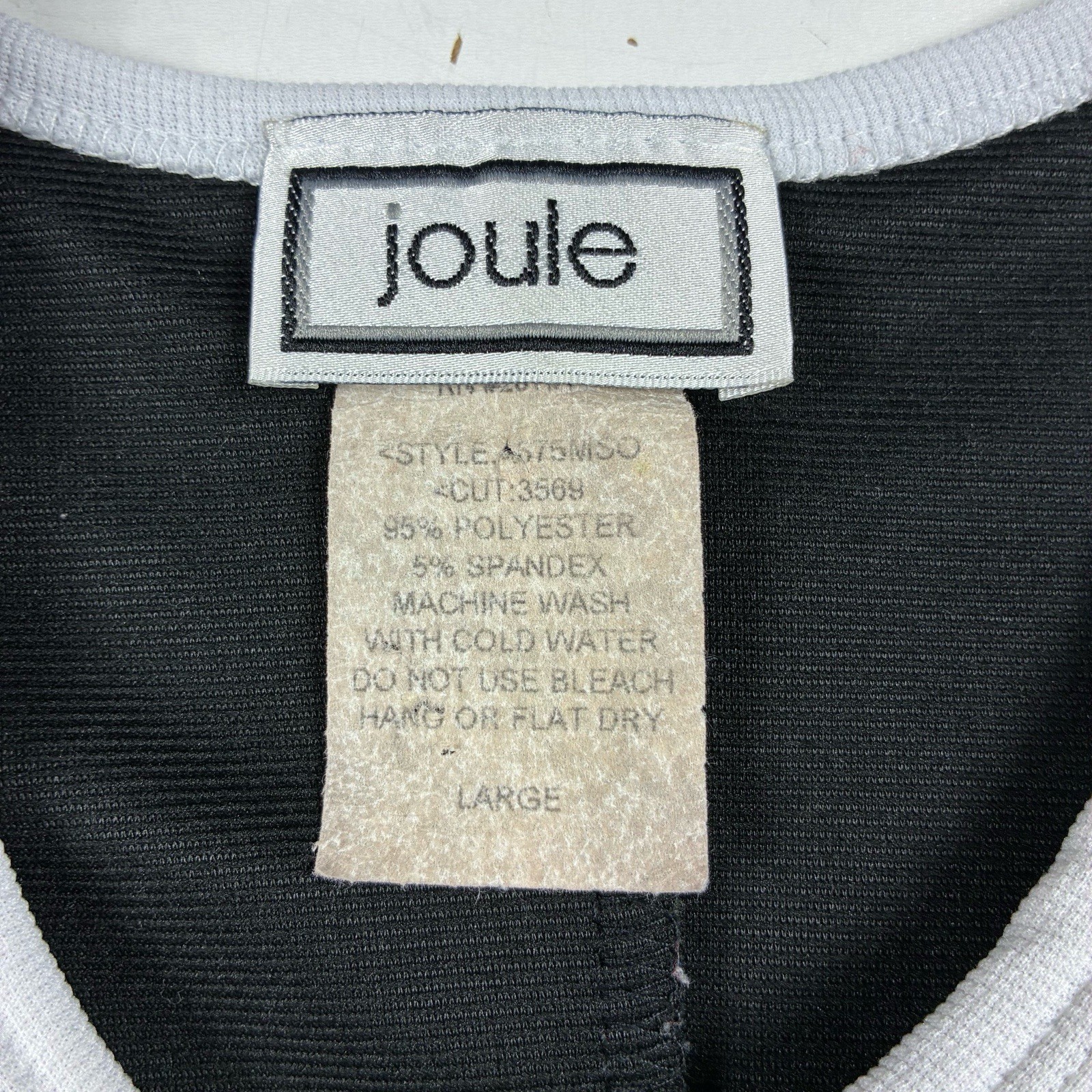 Joule Women’s Vintage 90’s Black Stretch Striped Side Dress Sporty Grunge L
