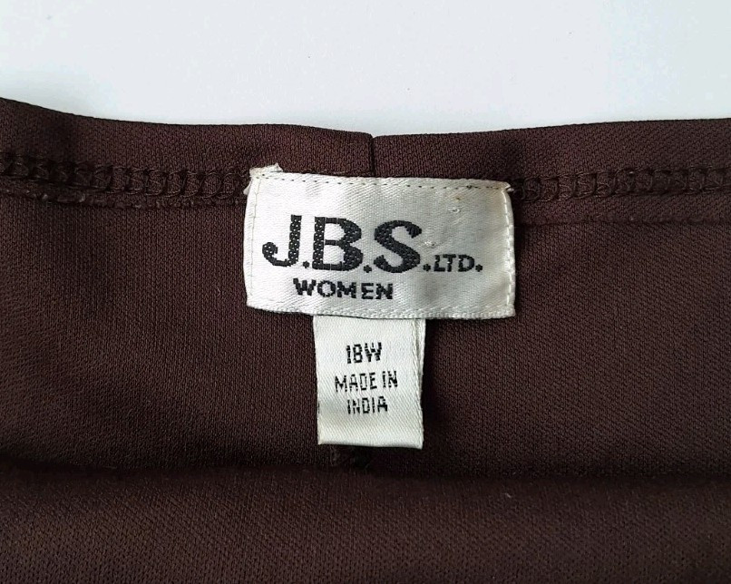 JBS LTD 90s Midi Dress Slip Belt Brown Sheer Blue Floral SS Sz 18 Fairy Grunge