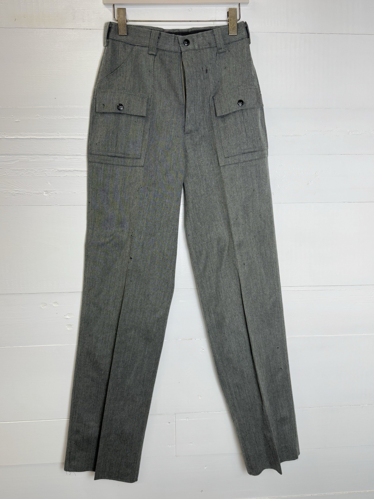 Vintage Filson Whipcord Wool Field Trousers Pants Grey 185 W Size 8 | 26 X 33.5