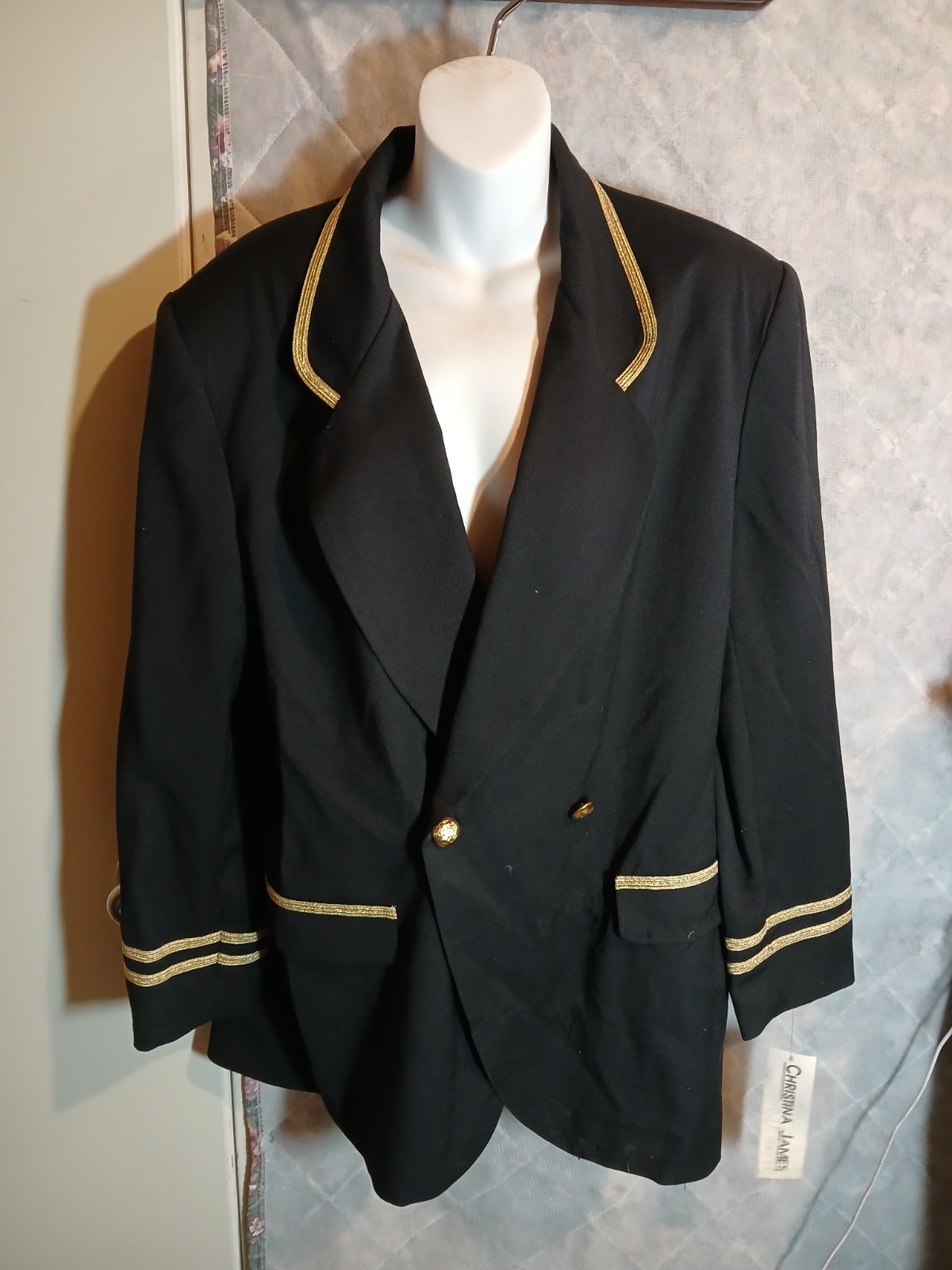 Vintage Christina James Women’s Blazer Service Uniform Jacket Size 16
