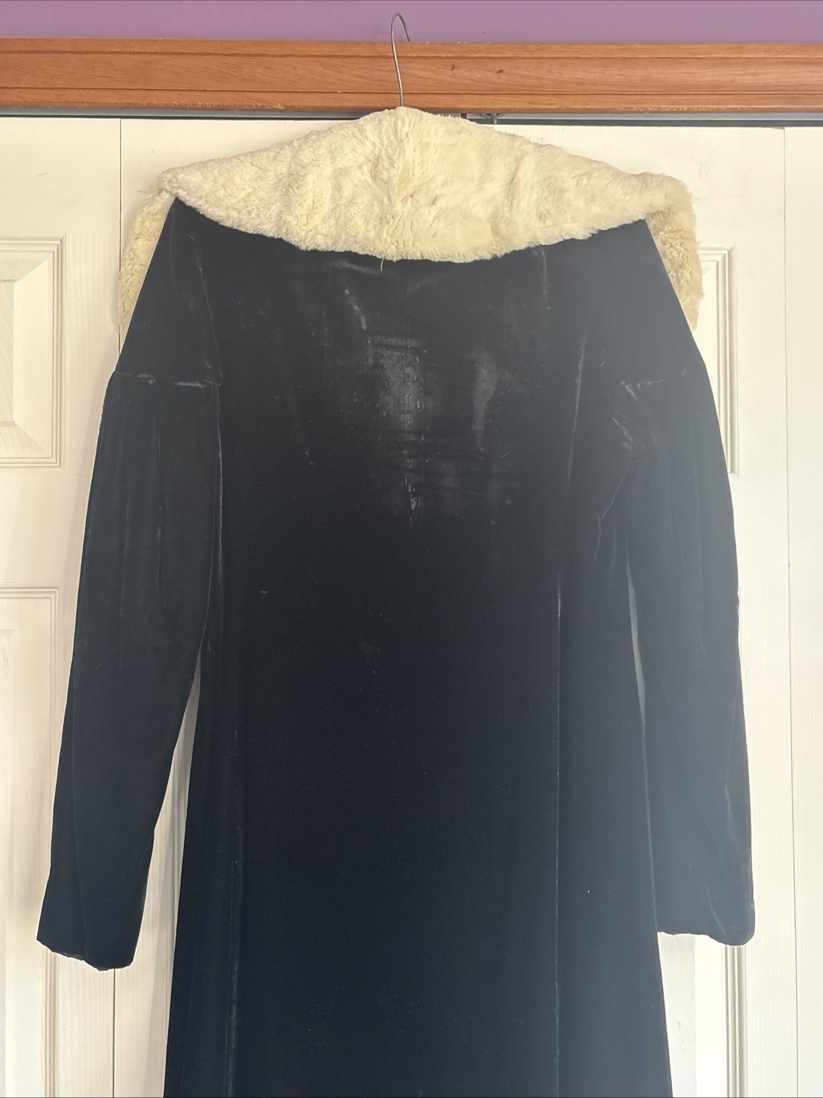 Russeks Antique Velvet Coat/ermine Collar. 1920-1930’s Opera Coat. FREE SHIP