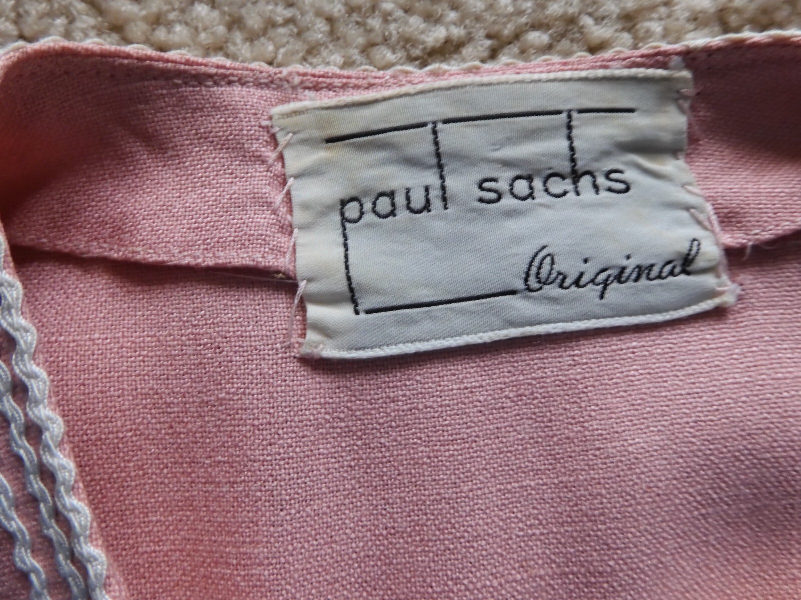 VINTAGE 1950s PAUL SACHS ORIGINAL PINK DRESS