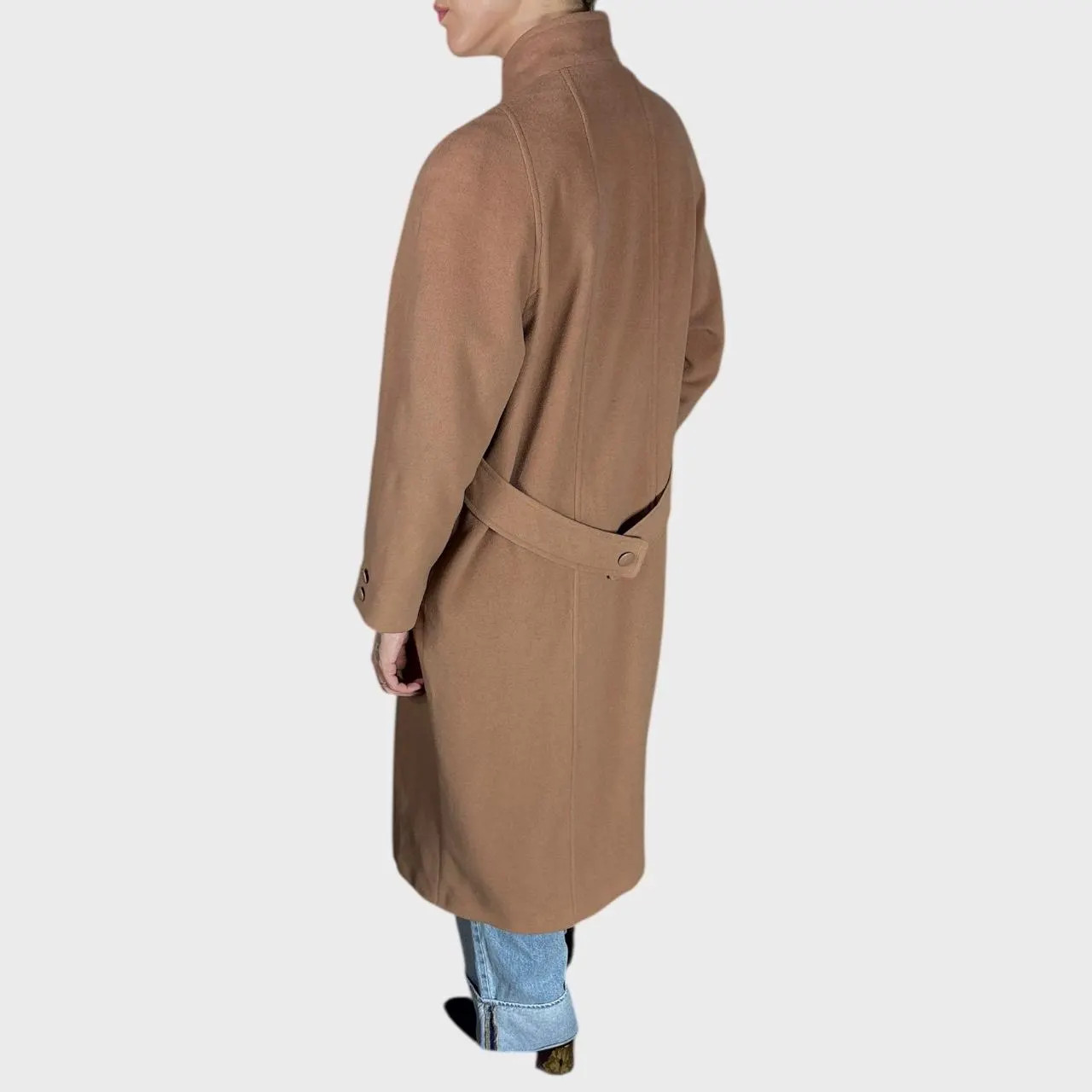 Vintage Cream Beige Wool Coat size US6/8; EU38/40