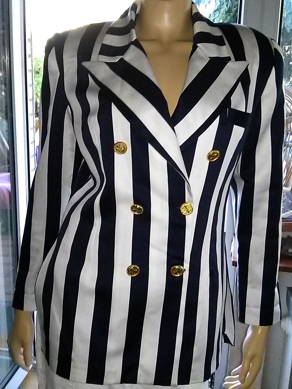 Ladies blazer- size 38- blue and white- maritime style- vintage
