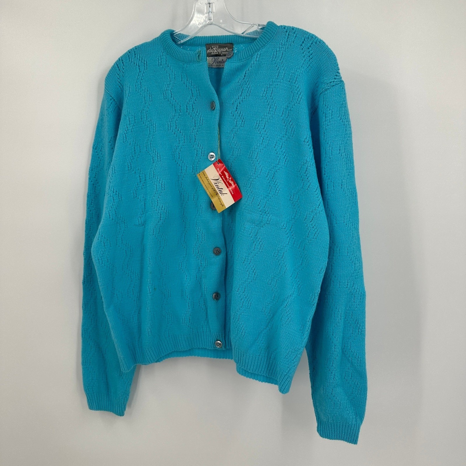 Womens Vintage Cottagecore Cardigan Sweater Size XL MCM Twee Bright Retro