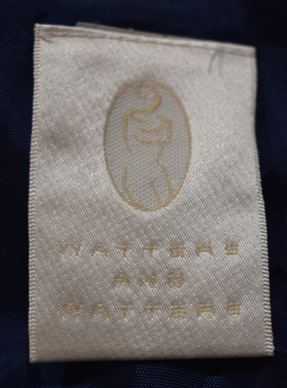 Vintage Watters & Watters Navy Sleeveless Maxi Gown Size 6 Bow Holiday Party