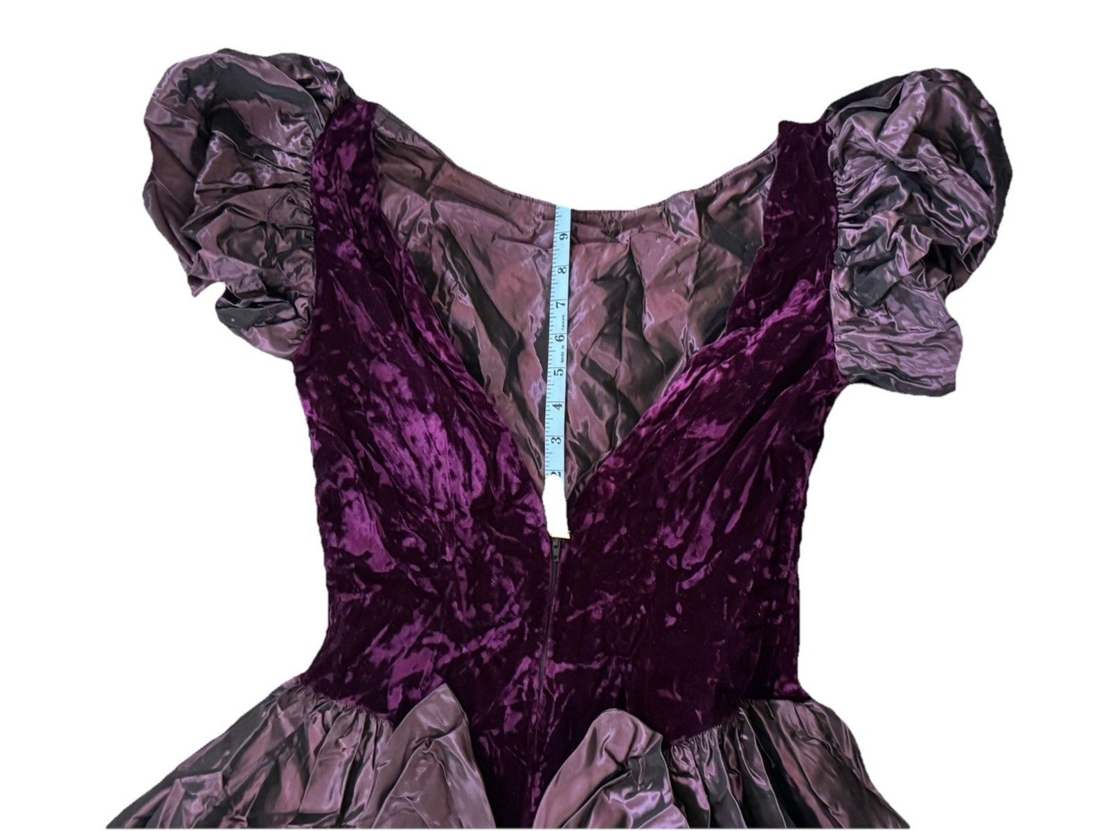 Vintage 80s 90s Lori Ann Deep Purple Gown – Dramatic Back Bow