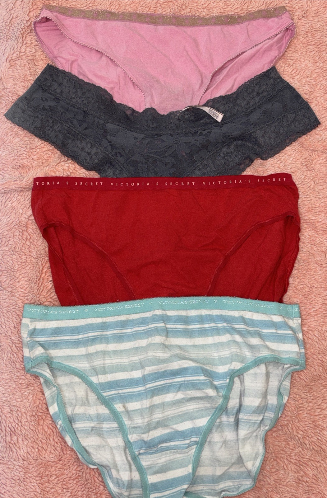 Vintage Lote 4 Pink/victoria Secrets Mic Pantis #200