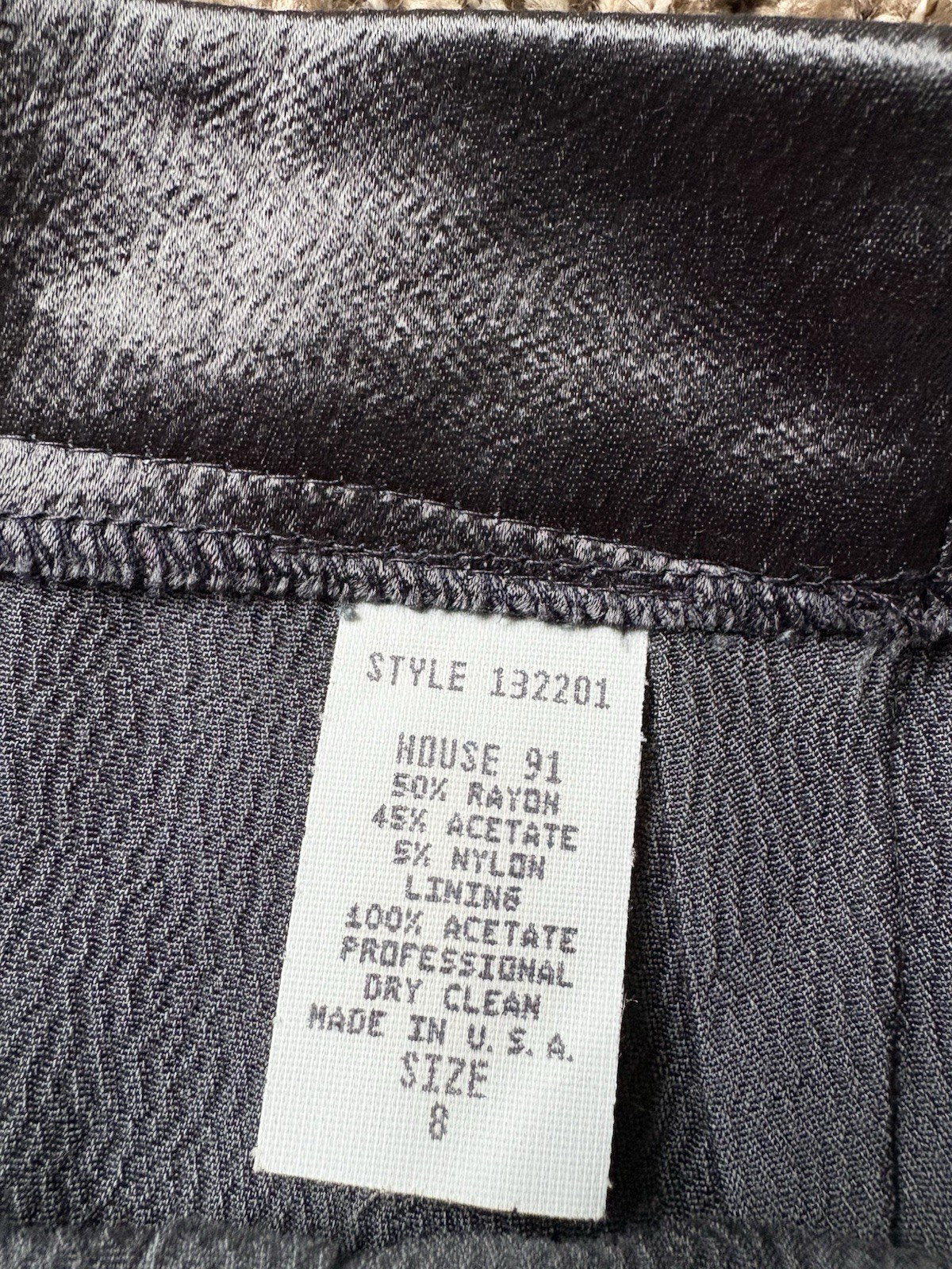 Vintage Mary McFadden Suit Silver Tuxedo Pantsuit Blazer Pants Size 8 “House 91”