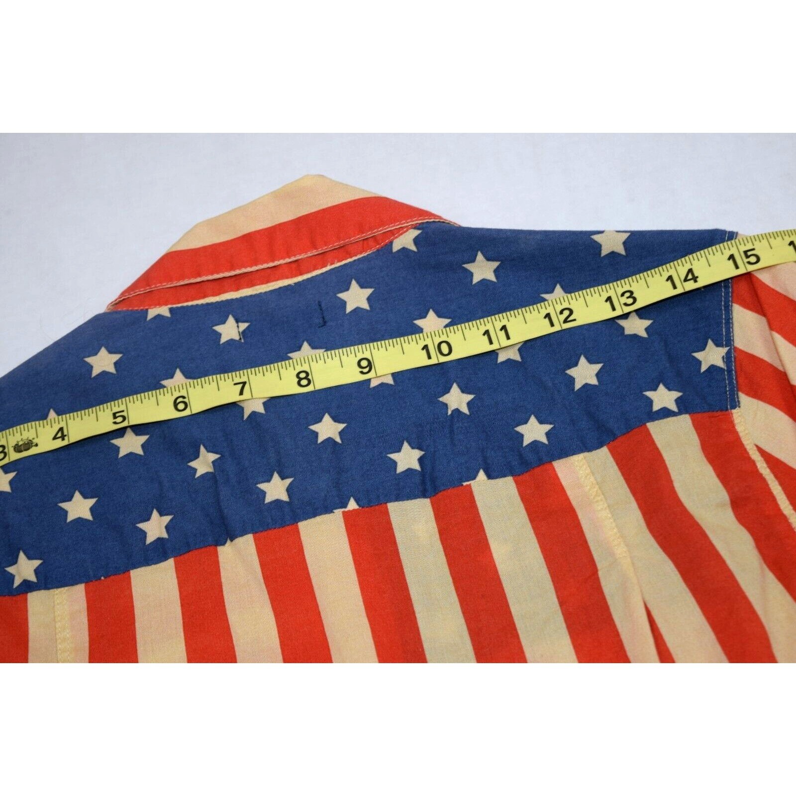 Vintage USA Flag Shirt Nollie Size M 90s Artistic Interpretation of USA Flag