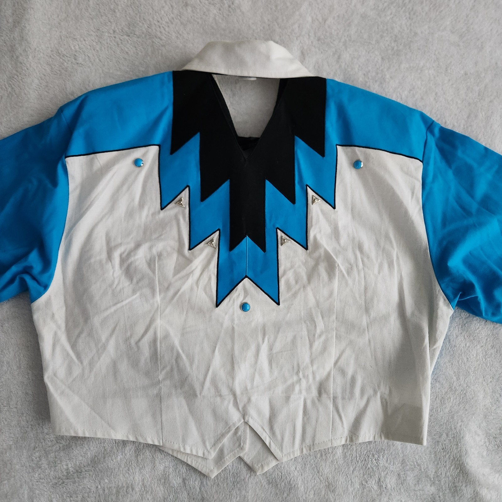 VTG 1849 Authentic Ranchwear Cropped Jacket Womens M Burgundy Teal Rodeo USA