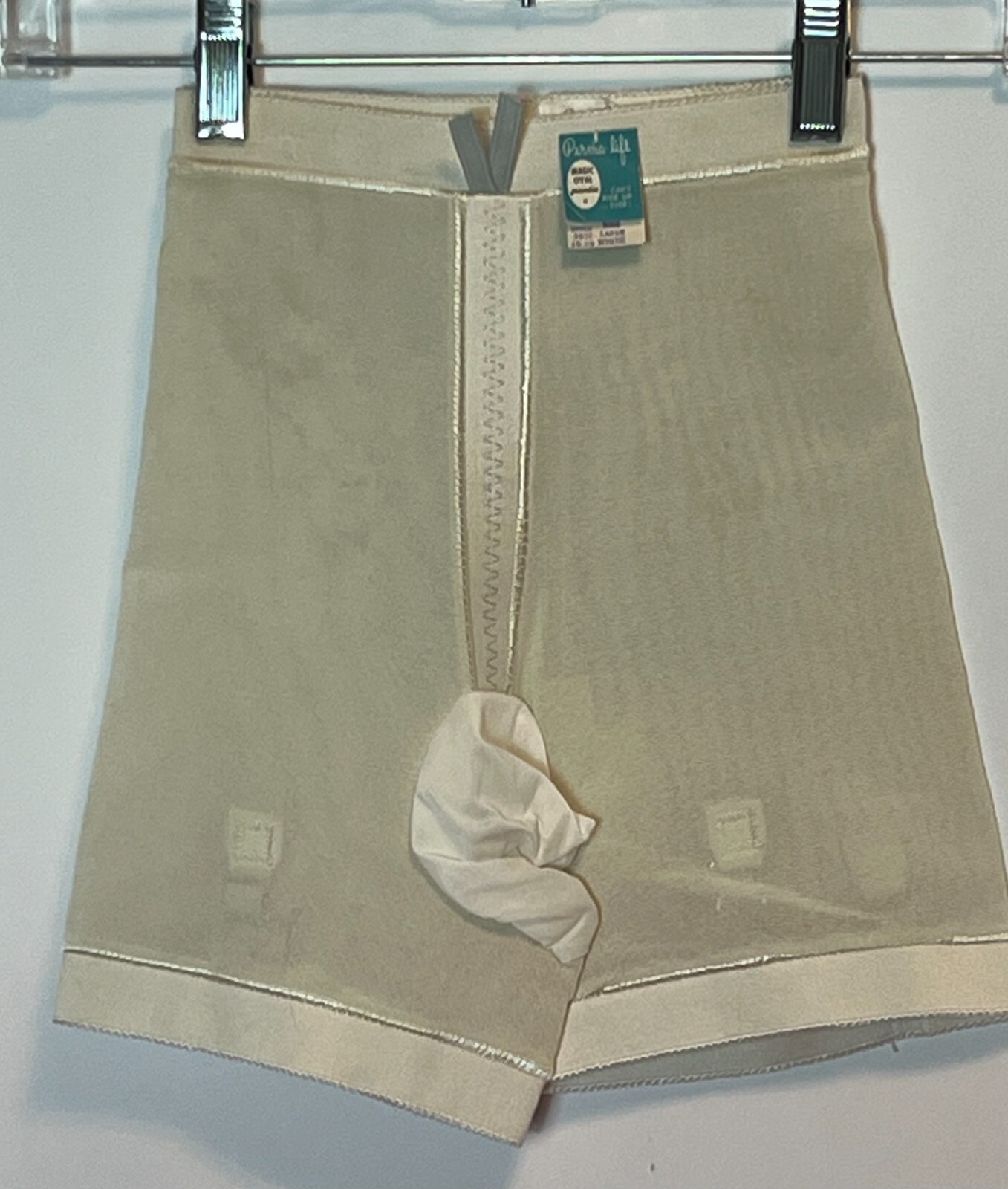 Vtg Girdle Large White Metal Garter Magic Perma Lift