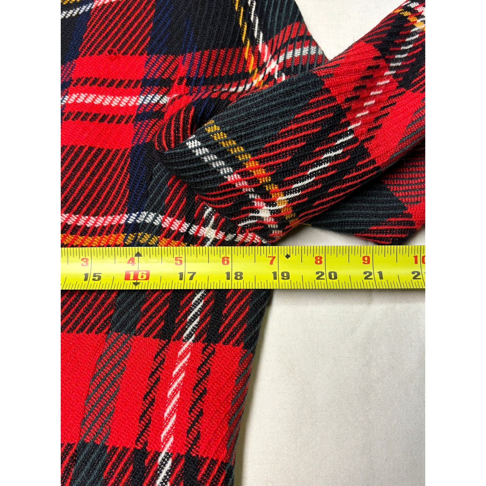 Vintage Herbert Grossman Cynthia Sobel Red Plaid Suit Set Size 8 W26 L24 USA