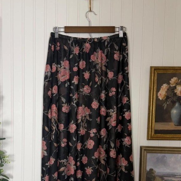 Vintage 90s Sheer Floral Matching Set Size 14