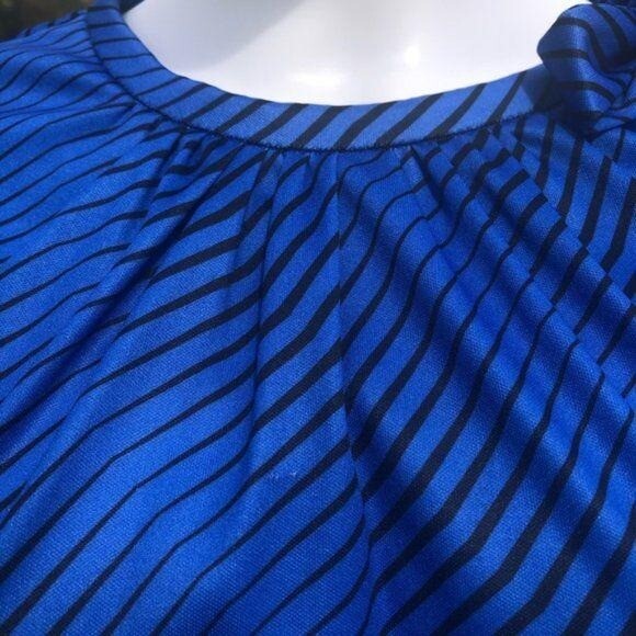Vintage | 70s NWT British Lady A-Line Day Dress Stripes Sz 14