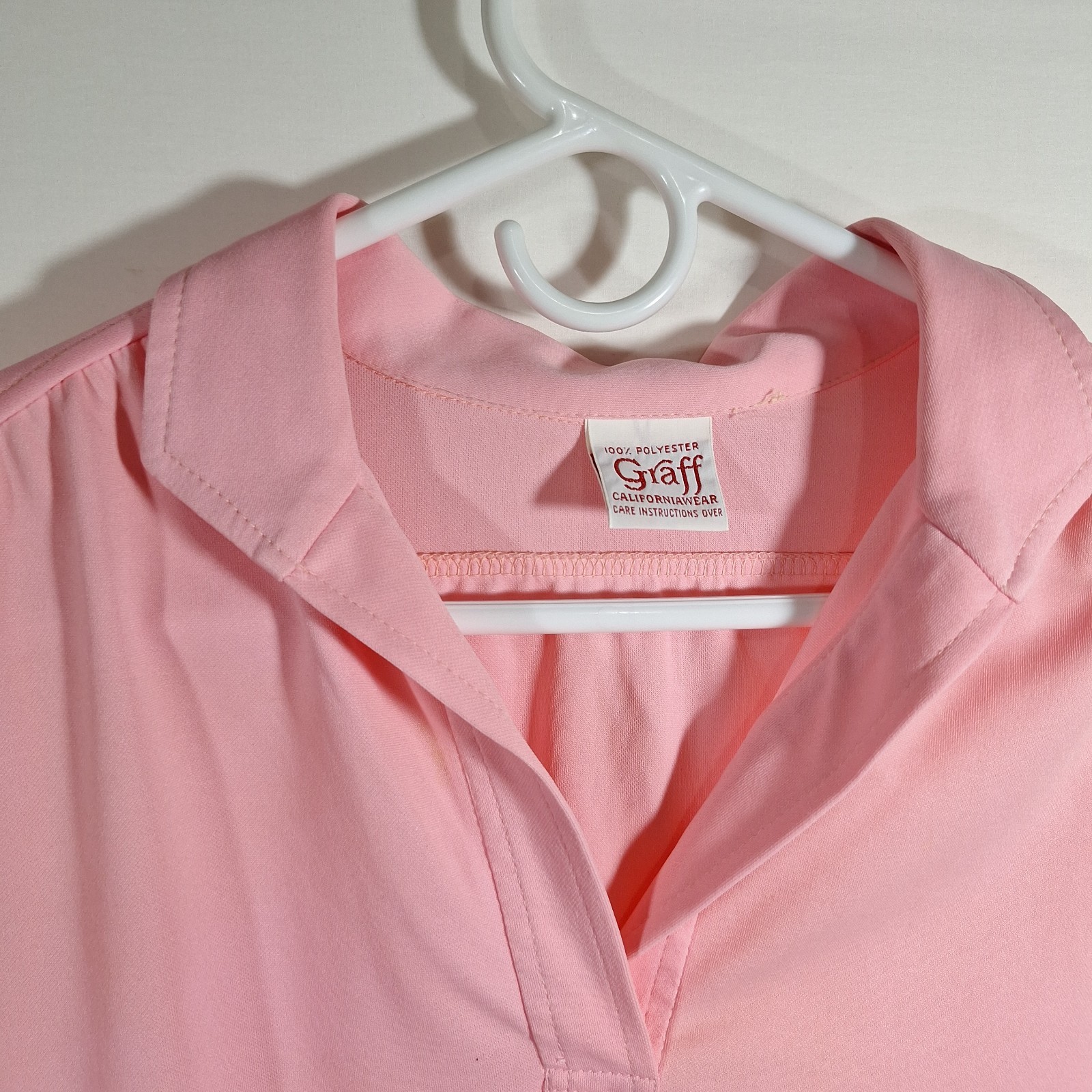 Vintage Graff Californiawear Pink Drawstring Blouse M/L