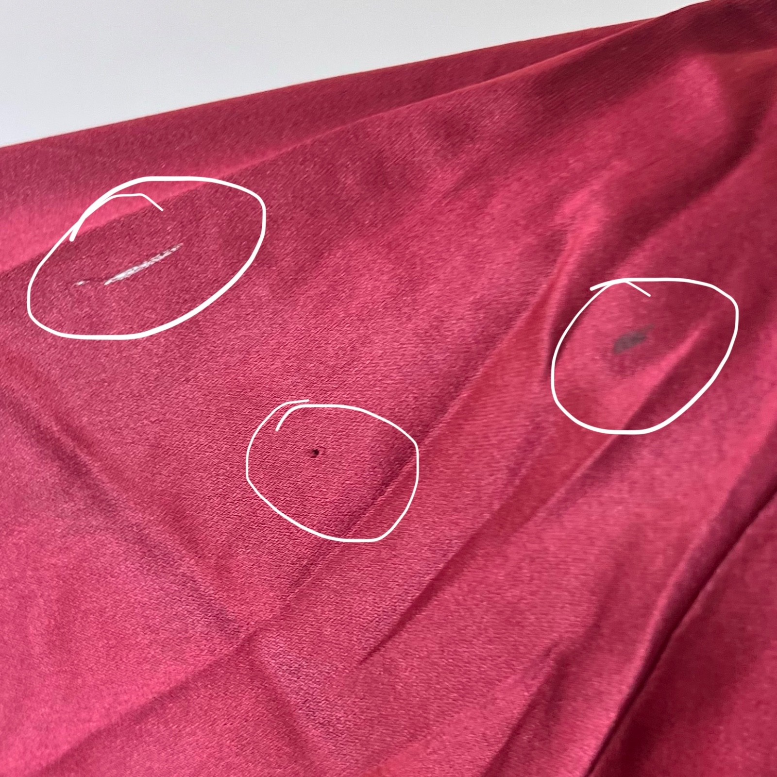 Antique 1920s Silk Drop Waist Dress Wine Red Flapper Long Sleeve Widder Bros SM