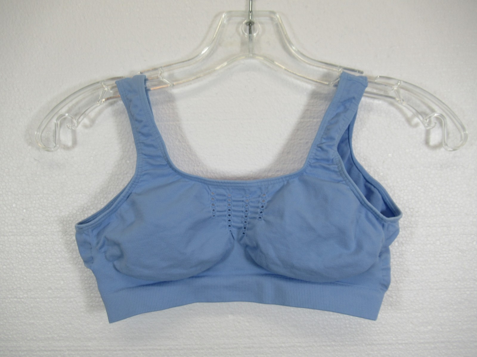 Vintage Bestform Unlined Stretch Bralette Bra Size 34 Blue Wireless 5006088