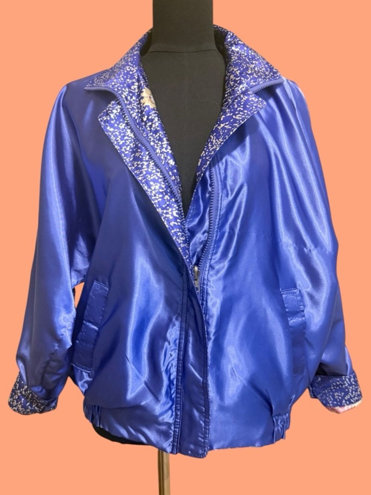 Vintage Nicole By J Farah Imports Satin Bomber Jacket