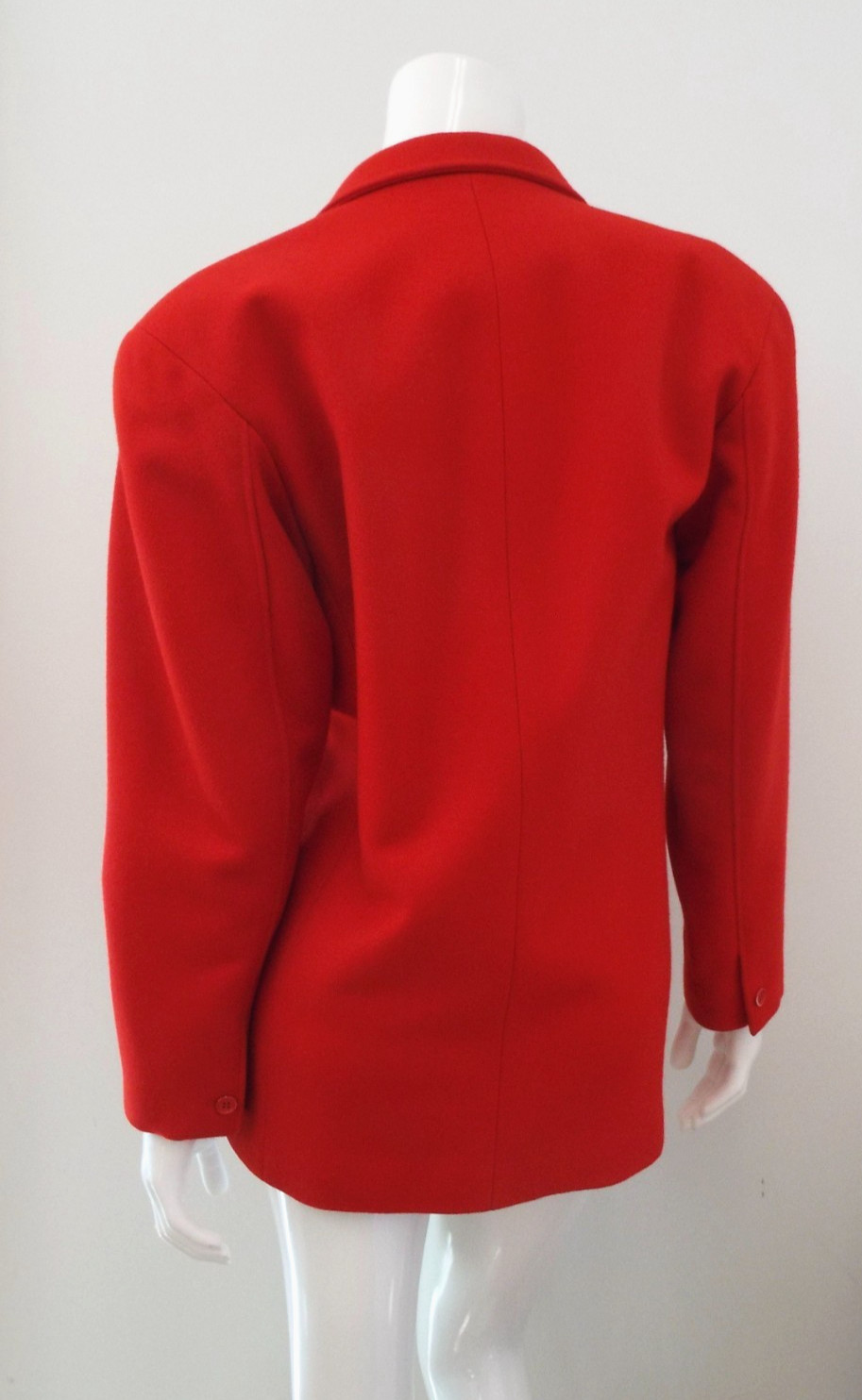 Vintage 1980s KENZO Wool & Cashmere Red Jacket Blazer Coat Size 38 Paris Lined