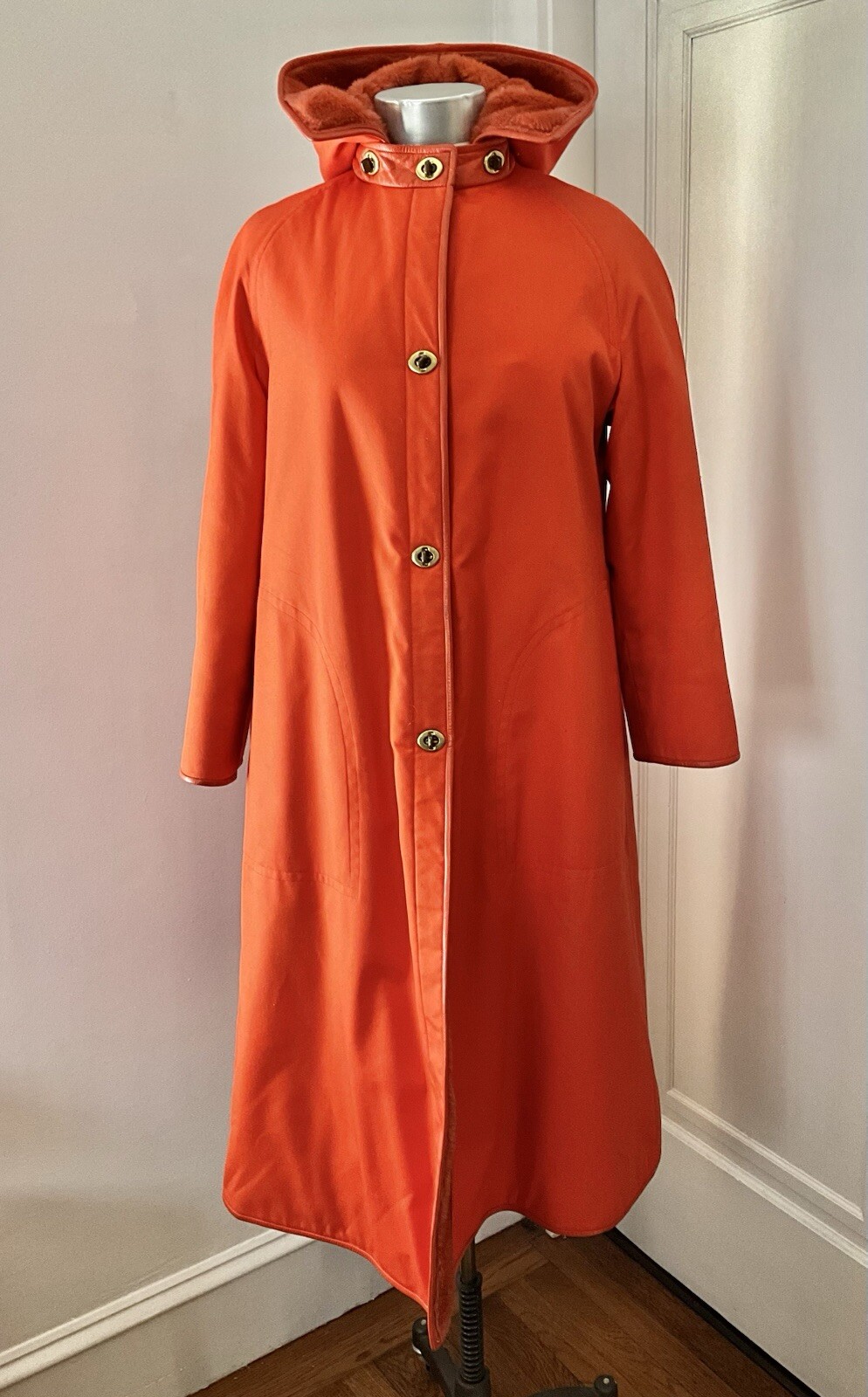 Vintage 1970’s Bonnie Cashin Fleece Lined Coat with Removable Hood + Coin Pocket