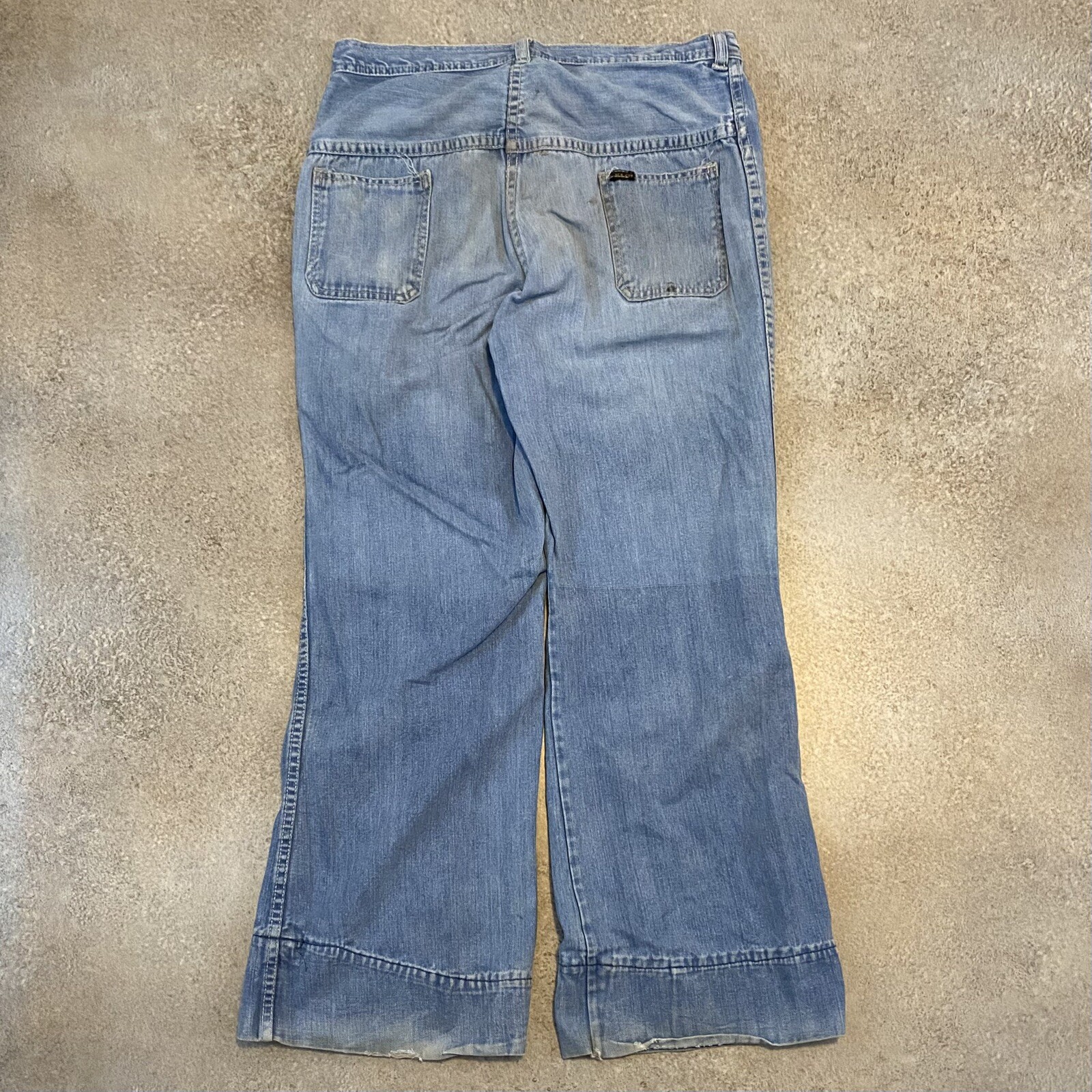 Vintage 80s Hands Off Flare Bell Bottom Jeans 33 X 30 True Vintage Boho Indie