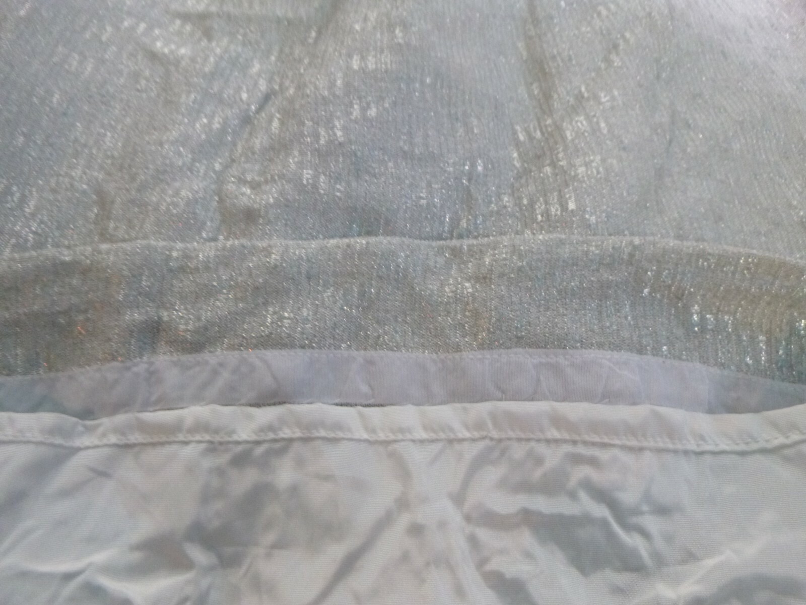 Vtg 50’s 60’s Silver Lame Wiggle Shift Cocktail Dress metallic Threads Size M