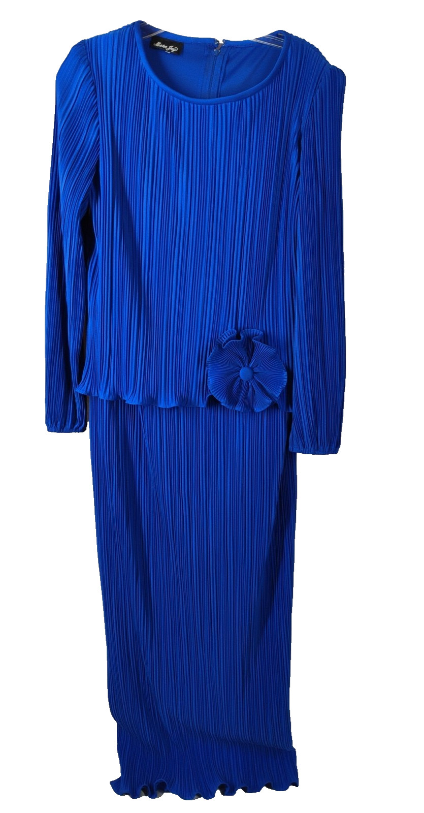 Vintage 80s Mister Jay Women’s MEDIUM Blue Dress Long