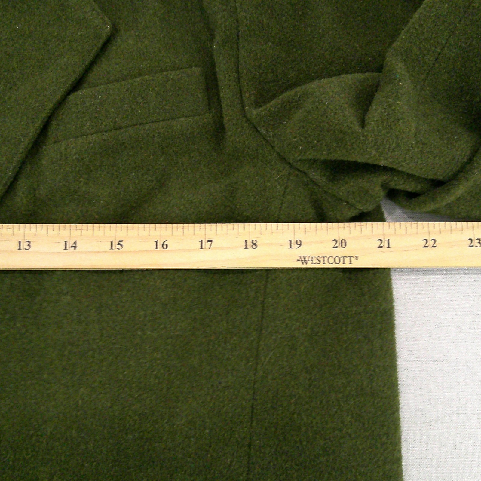 Paradox Vintage Blazer Womens 13 14 Green Wool Boxy Shoulder Pad Made Canada