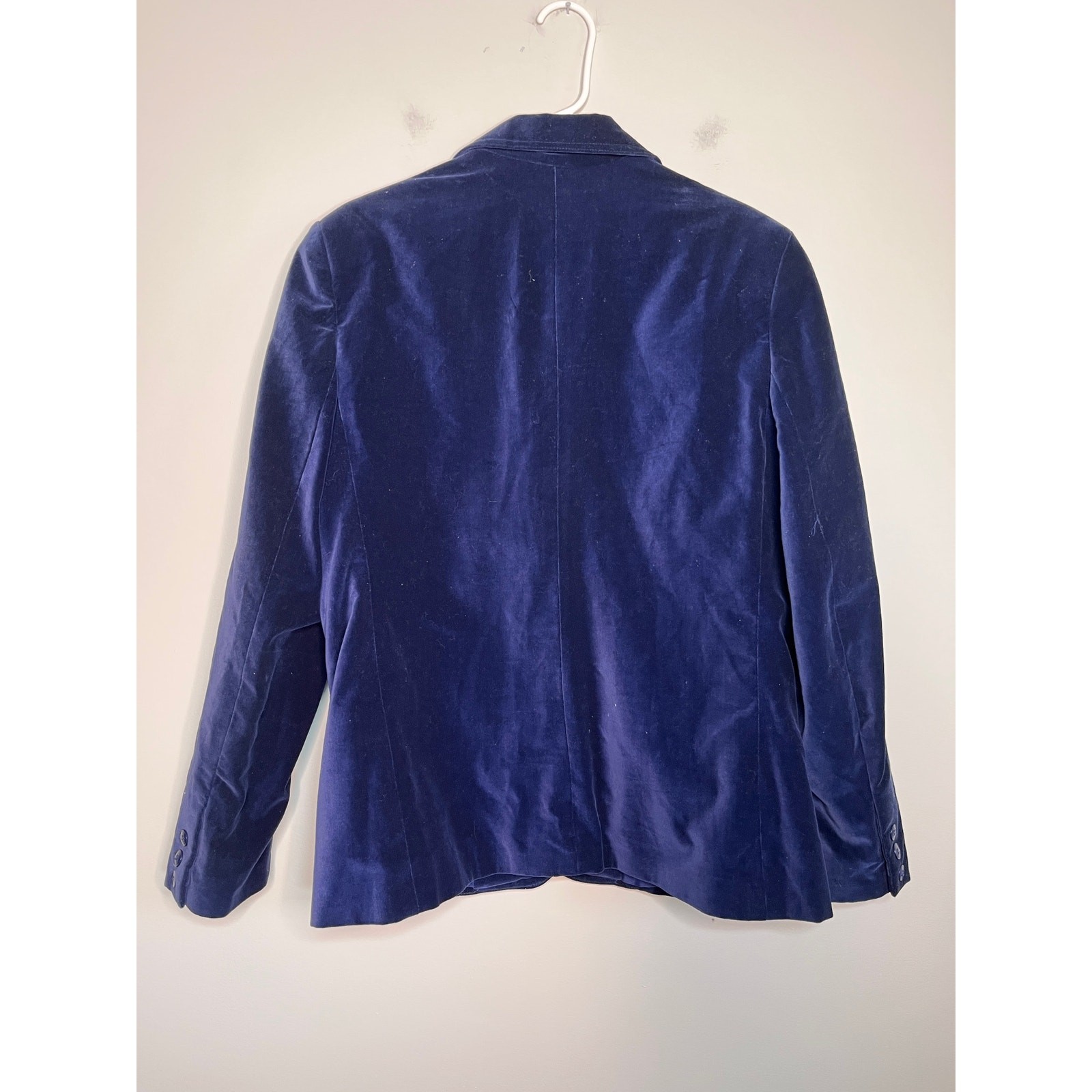 1970s Ms. Doris California Royal Blue Velvet Holiday Festive Volup Blazer XL