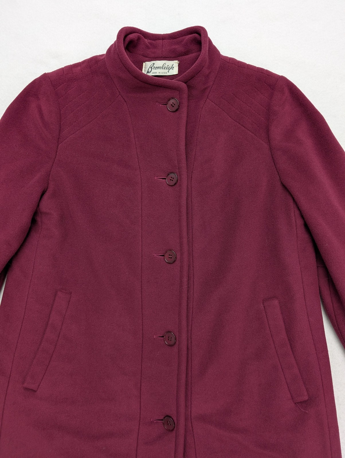 Bromleigh Vintage Women’s Coat Purple Fleece Overcoat 40″ Chest