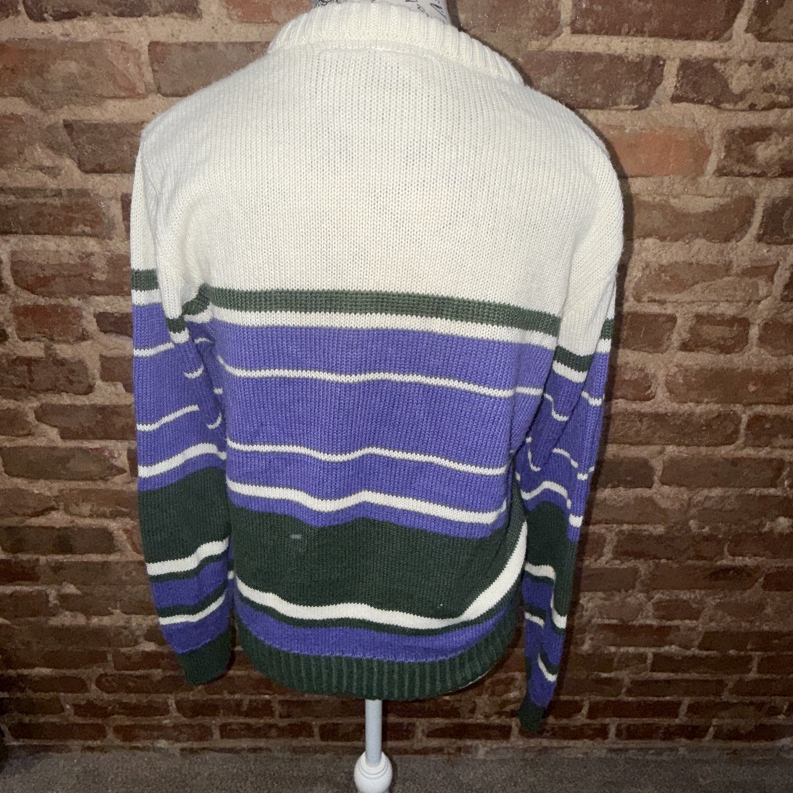 Vintage Country Suburban Womans Knit Sweater Grandma Sz L EUC Retro Old School