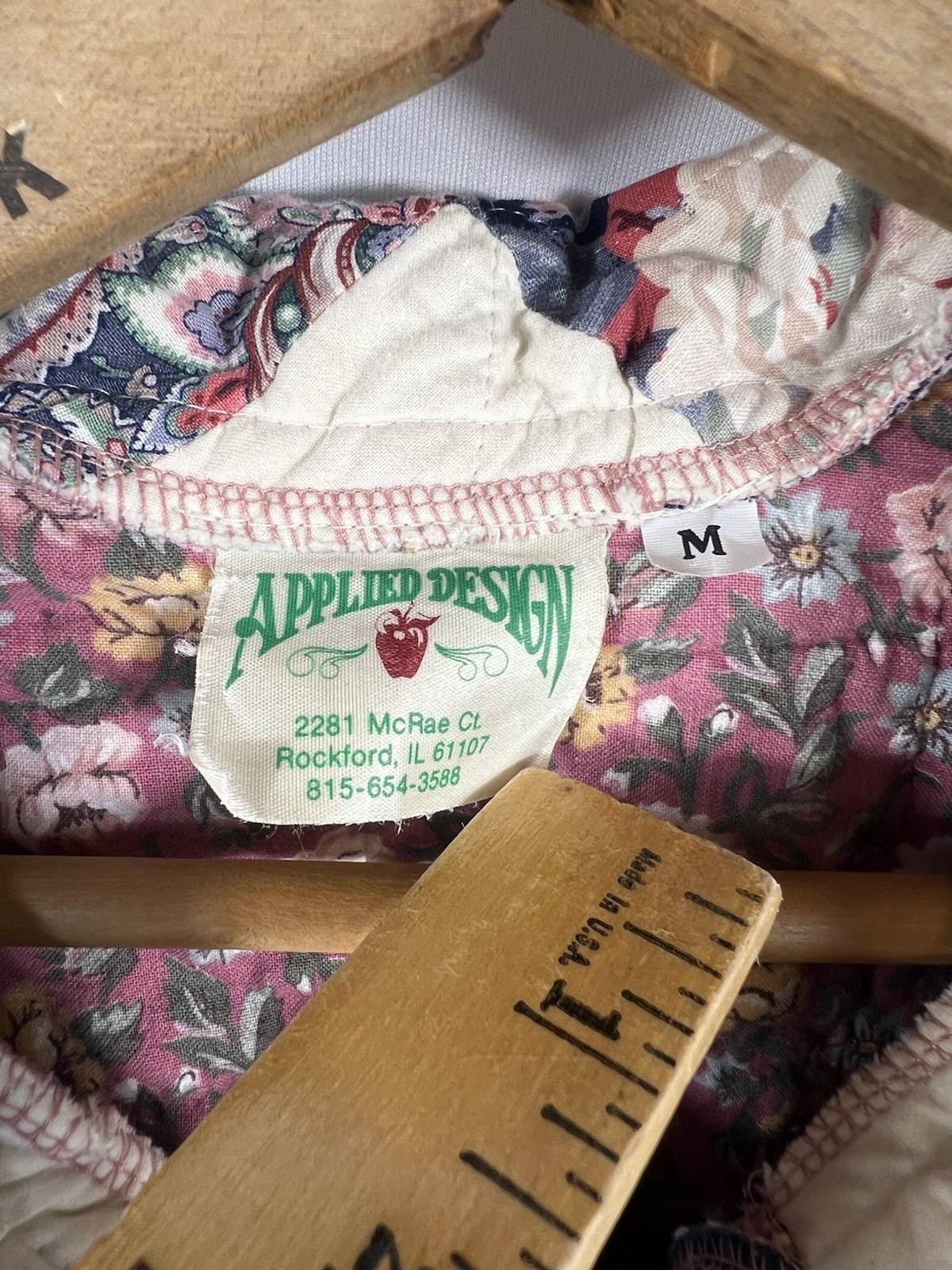 Vtg 80’s Handmade Patchwork Quilt Jacket Size M USA Made Granny Core Cottagecore