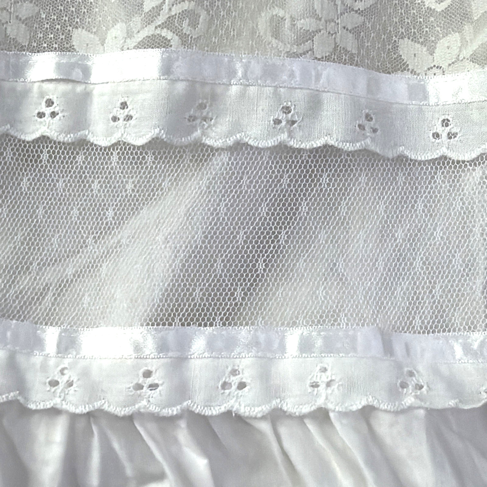 Young Edwardian Arpeja Dress Womens S Vintage Lace Eyelet Sleeveless Cottagecore