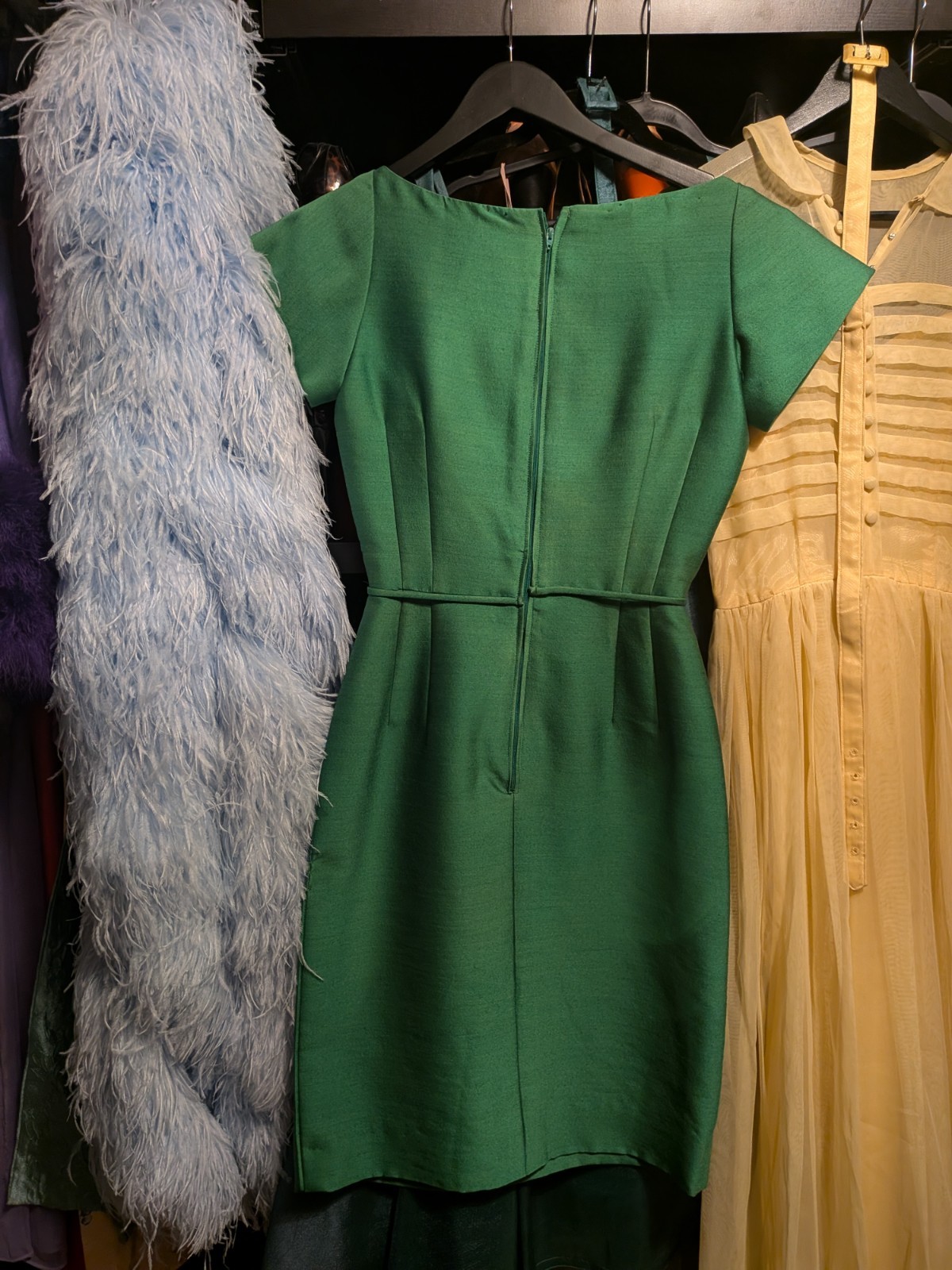 Vintage 1960s Oleg Cassini Green and Black Cocktail Dress – Madmen, VLV